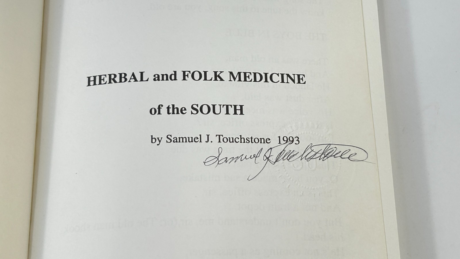 Herbal & Folk Medicine of Louisiana and the South by Samuel J. Touchstone, 1993