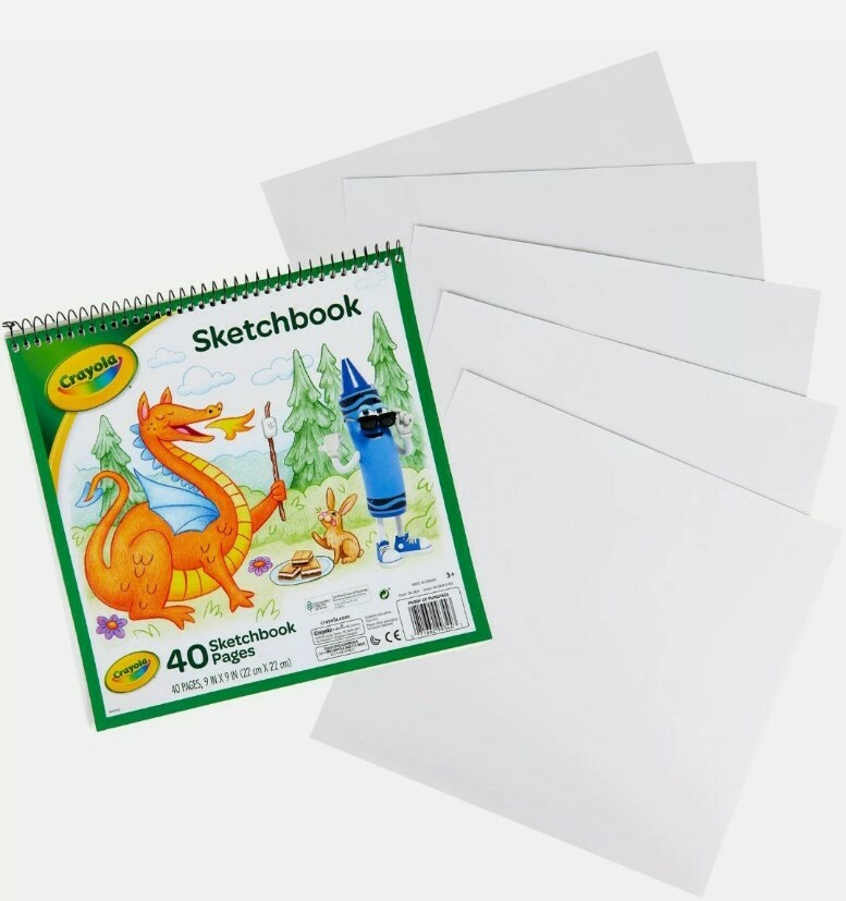 Lot of 6: Crayola Sketchbook 9″ X 9″ (22cm×22cm) 40 Sketchbook Pages