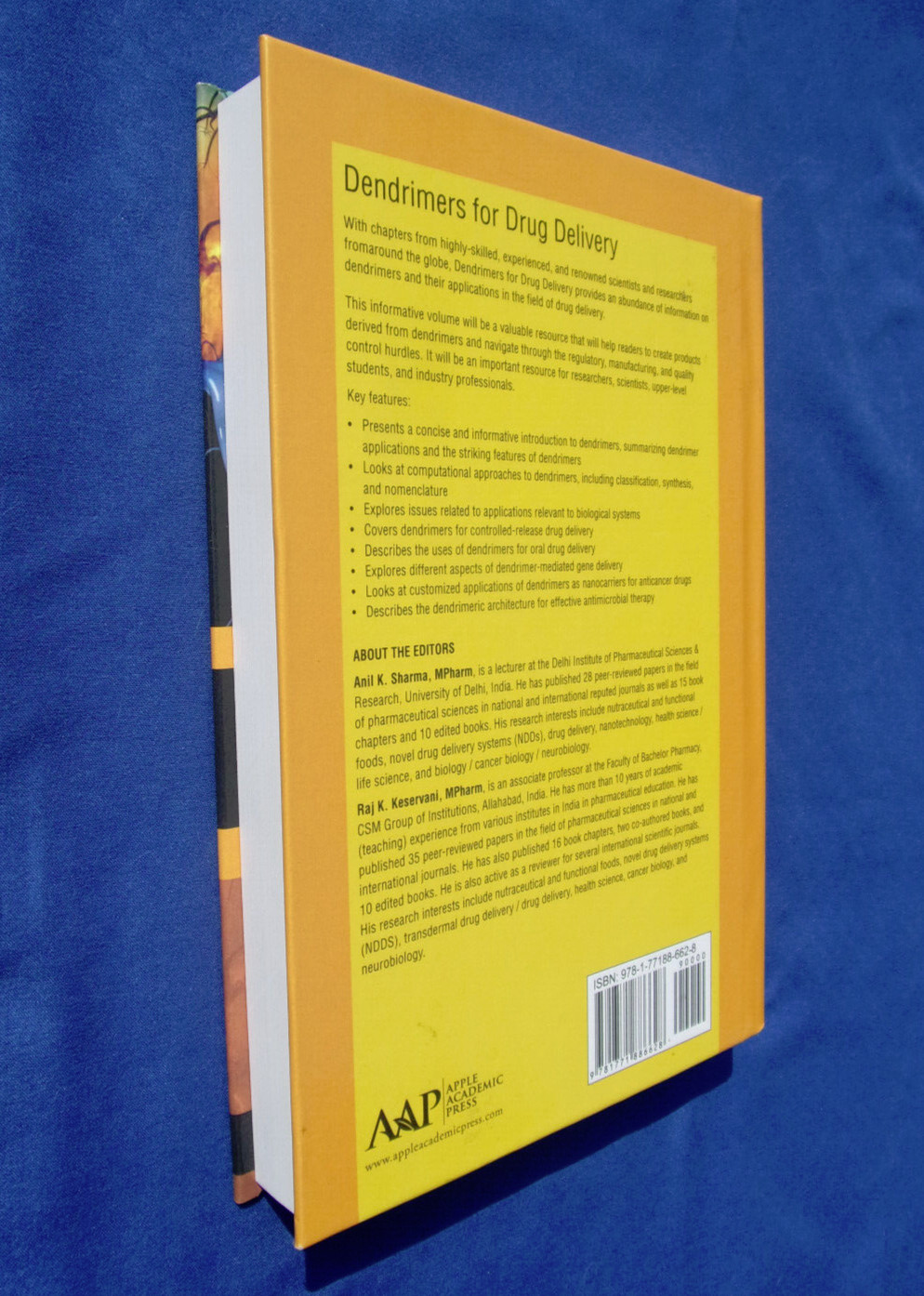 Dendrimers for Drug Delivery~Hardcover~by Raj K. Keservani & Anil K. Sharma~RARE