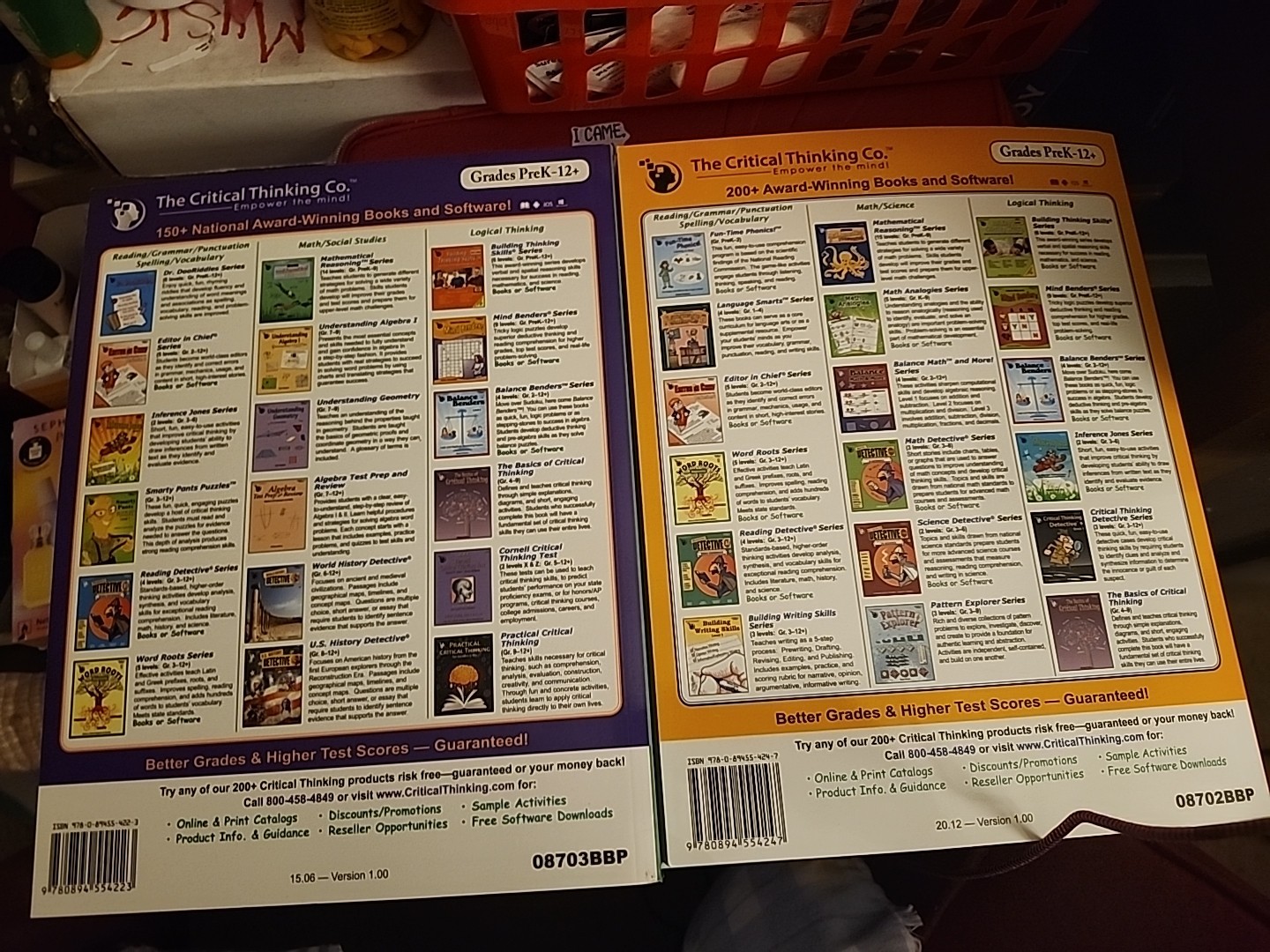 Critical Thinking Company:  Developing Books 1 & 2 Skills through Science  K-12