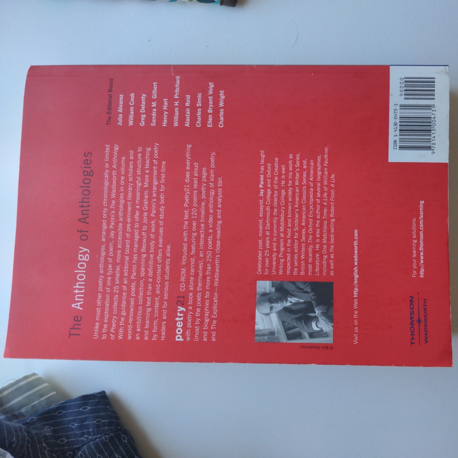 Wadsworth Anthology of Poetry, Paperback by Parini, Jay, Used Good Condition,…