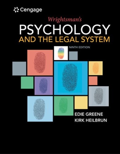 Wrightsman’s Psychology and the Legal System by Edith Greene: Used