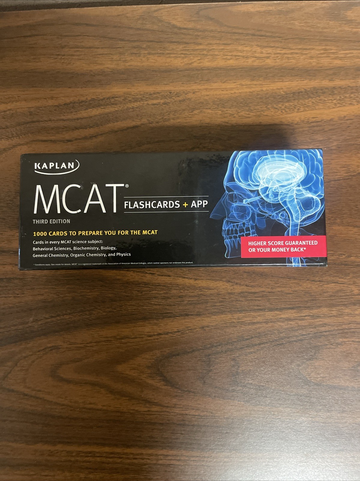 Kaplan MCAT Flashcards Study Cards Medical Exam Prep Set 1000 Cards Exc Cond