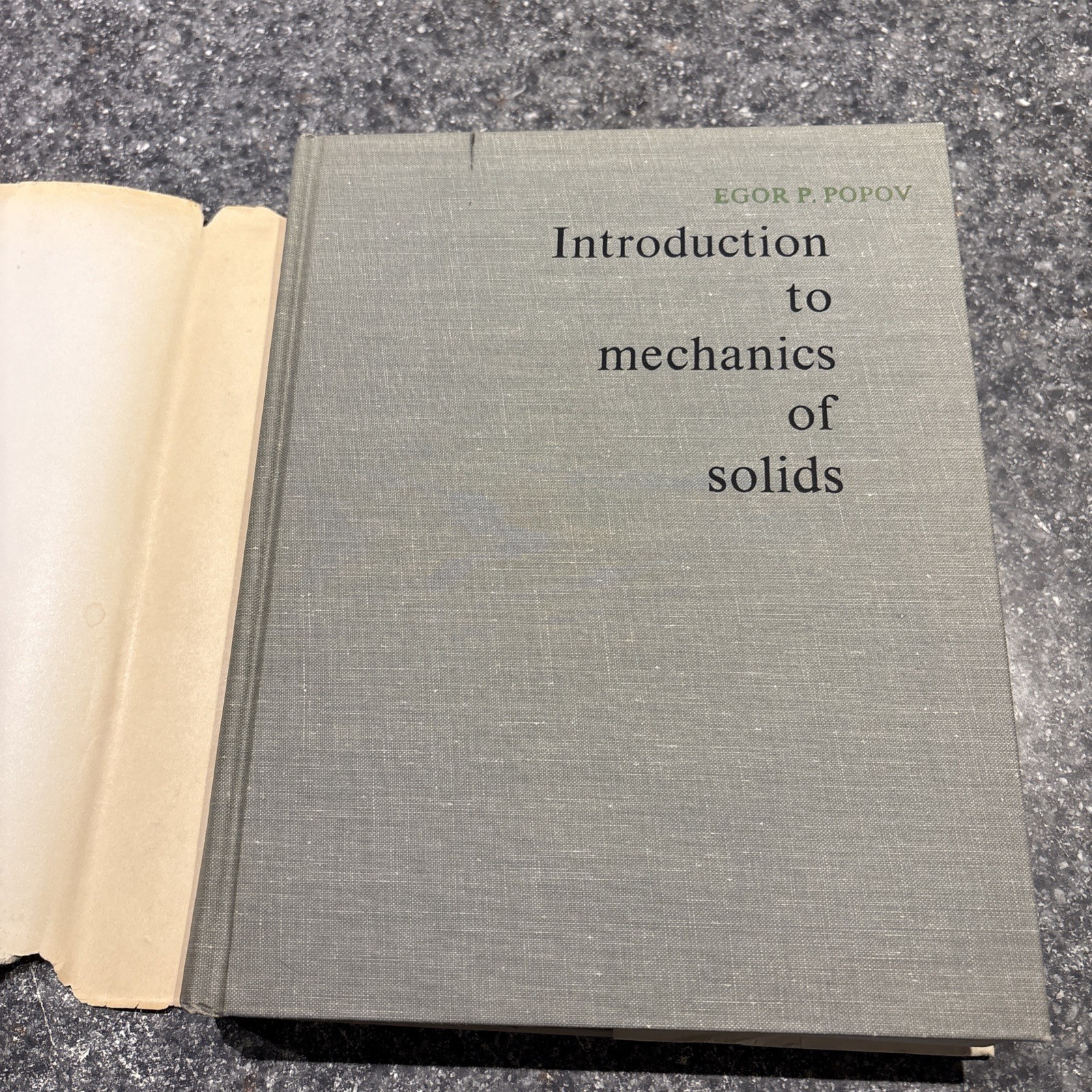 INTRODUCTION TO MECHANICS OF SOLIDS By Egor P. Popov – Hardcover 1968