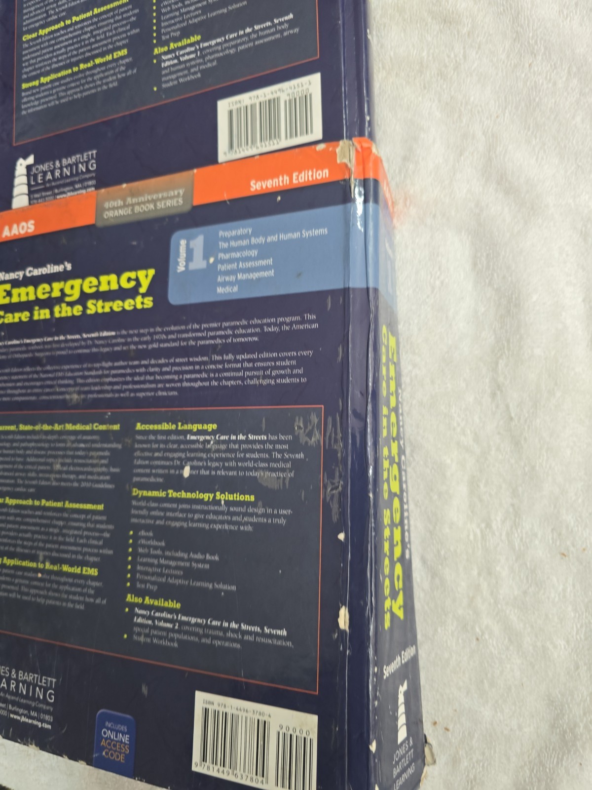 Nancy Caroline’s :Emergency Care In The Streets by AAOS 7th Edition vol 1& 2 HC