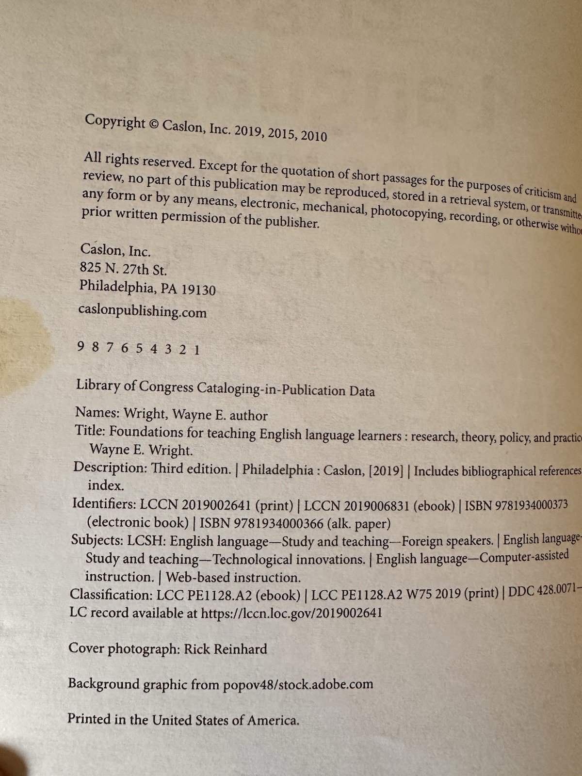 Foundations for Teaching English Language Learners Third Edition Paperback 2019