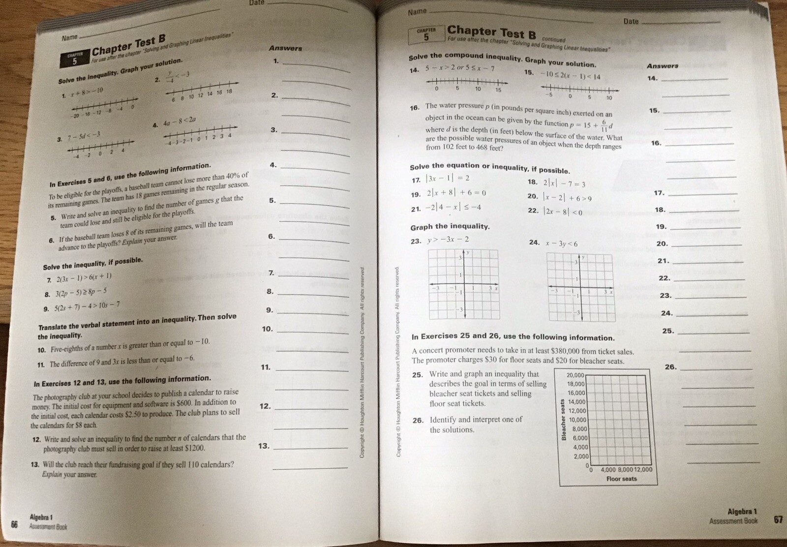 Holt McDougal Larson Algebra 1 Teacher Solution Key Tests Common Core Homeschool