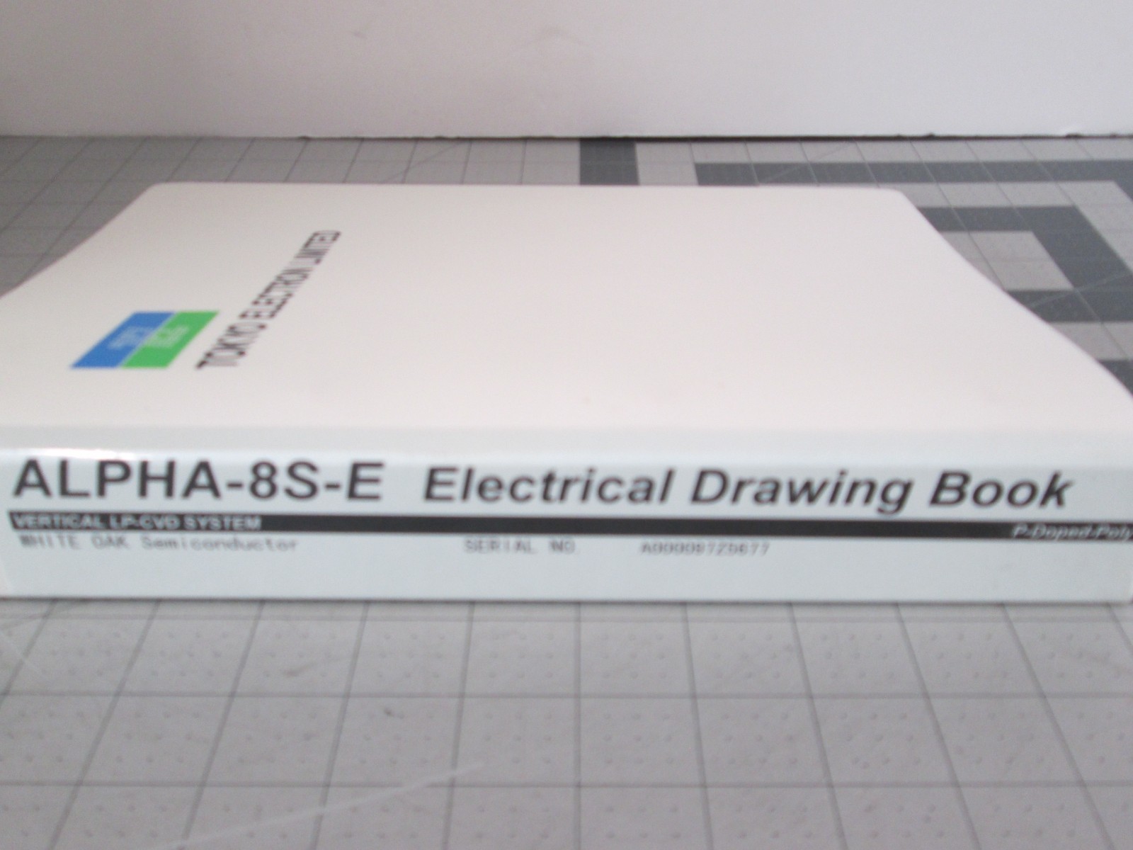 TEL Tokyo, ALPHA-8S-E, Electrical Drawing Book P-Doped-POLY, REV 1.0, Used