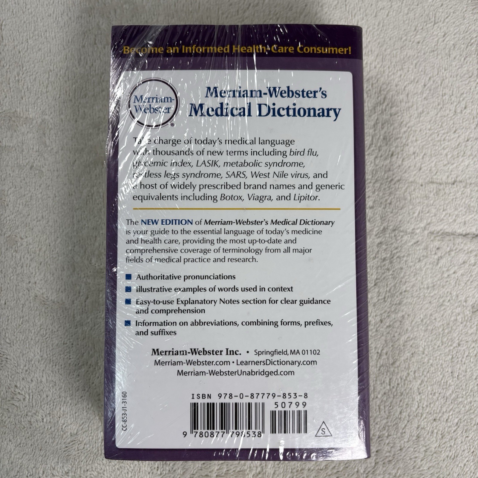 Merriam – Webster’s Medical Dictionary – Mass Market Paperback 2006