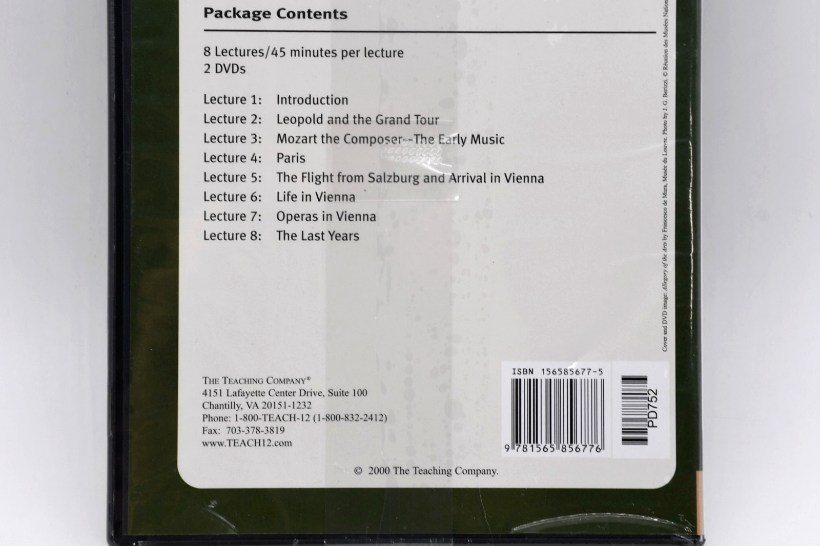 Great Courses Great Masters Mozart His Life and Music Teaching Company NEW