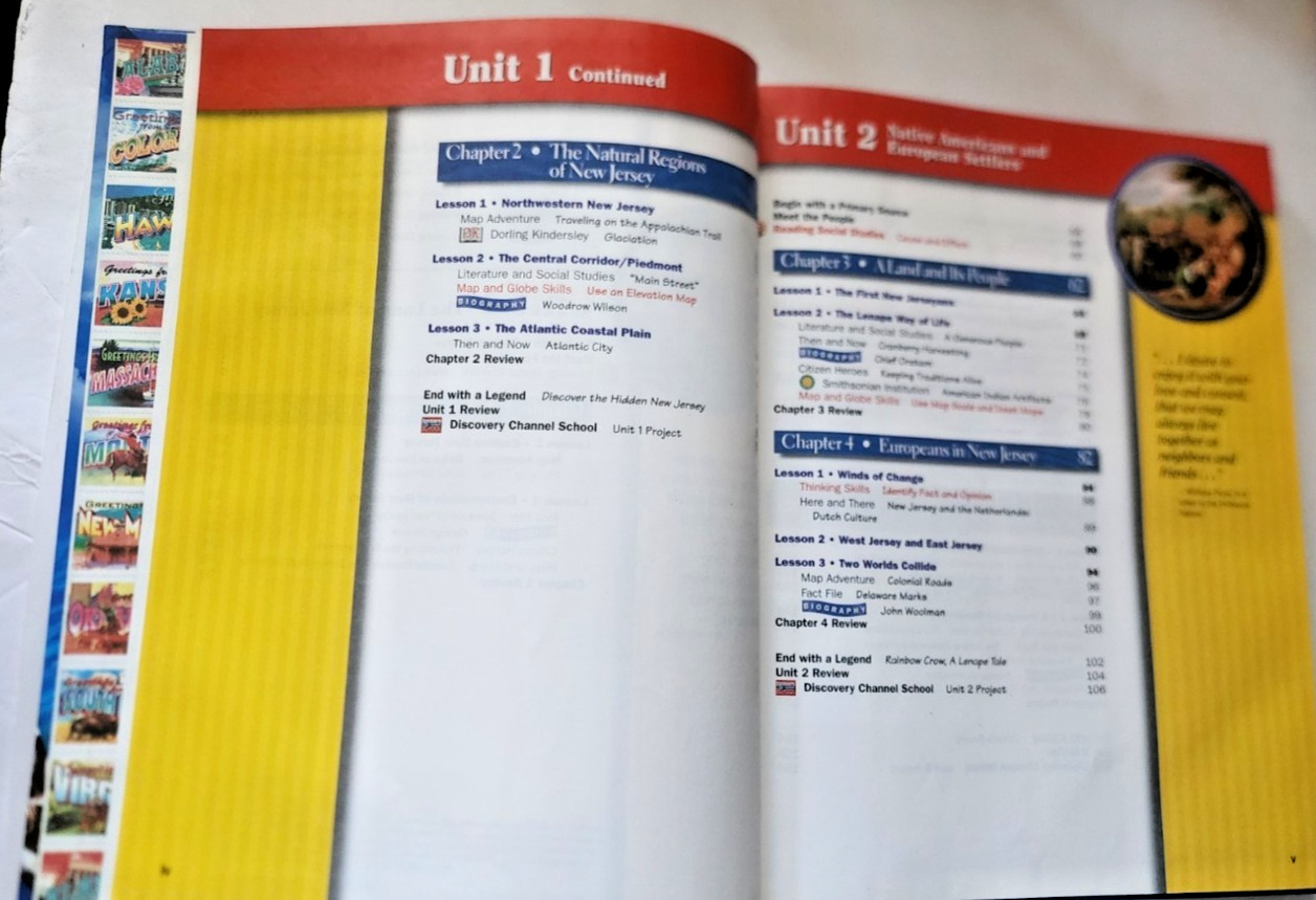 Scott Foresman Social Studies Student Text ages 9-12 Grade 3-5 New Jersey