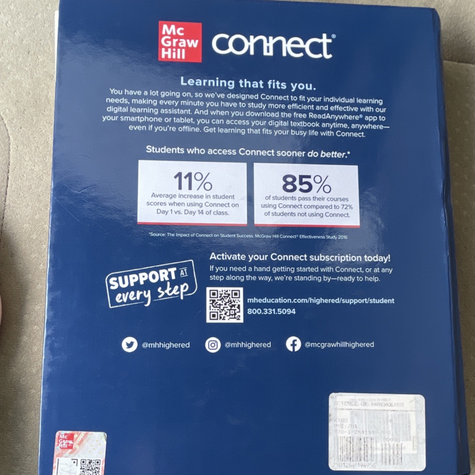 McGraw Hill Science of Psychology 6th Ed Laura A. King Hardcover Textbook