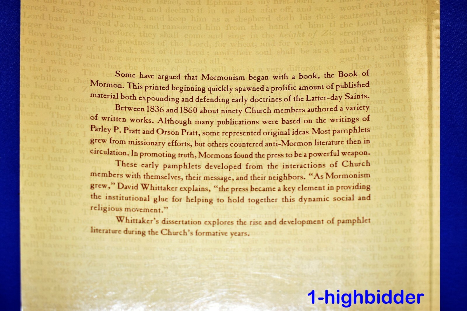 Early Mormon Pamphleteering David Whittaker LDS History Booklet 1836-1860 NICE!
