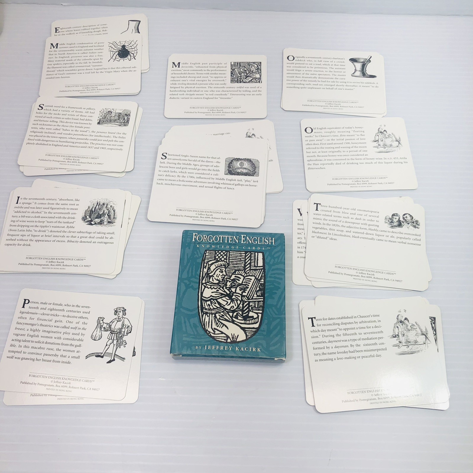 Forgotten English Educational Flash Card Deck Jeffrey Kacirk Pomegranate