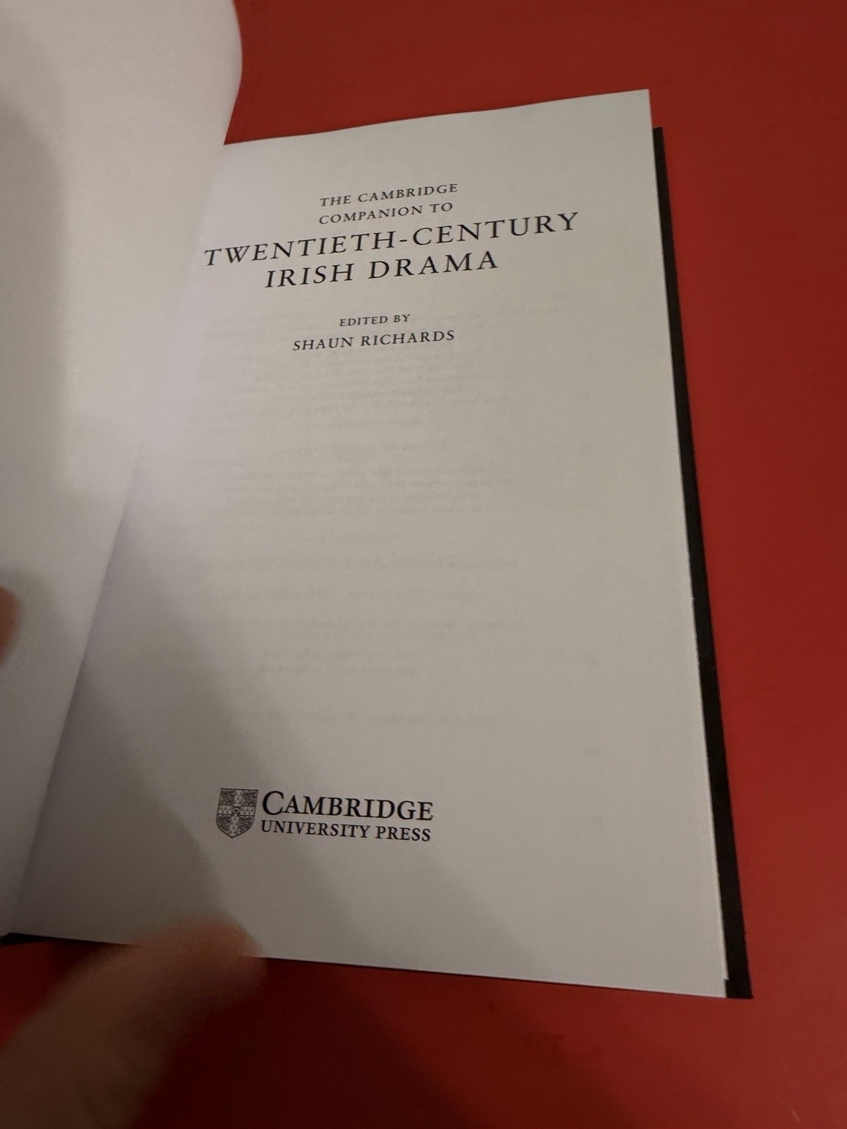 Cambridge Companion to Twentieth-Century Irish Drama EXLIBRARY HC RARE Free Ship