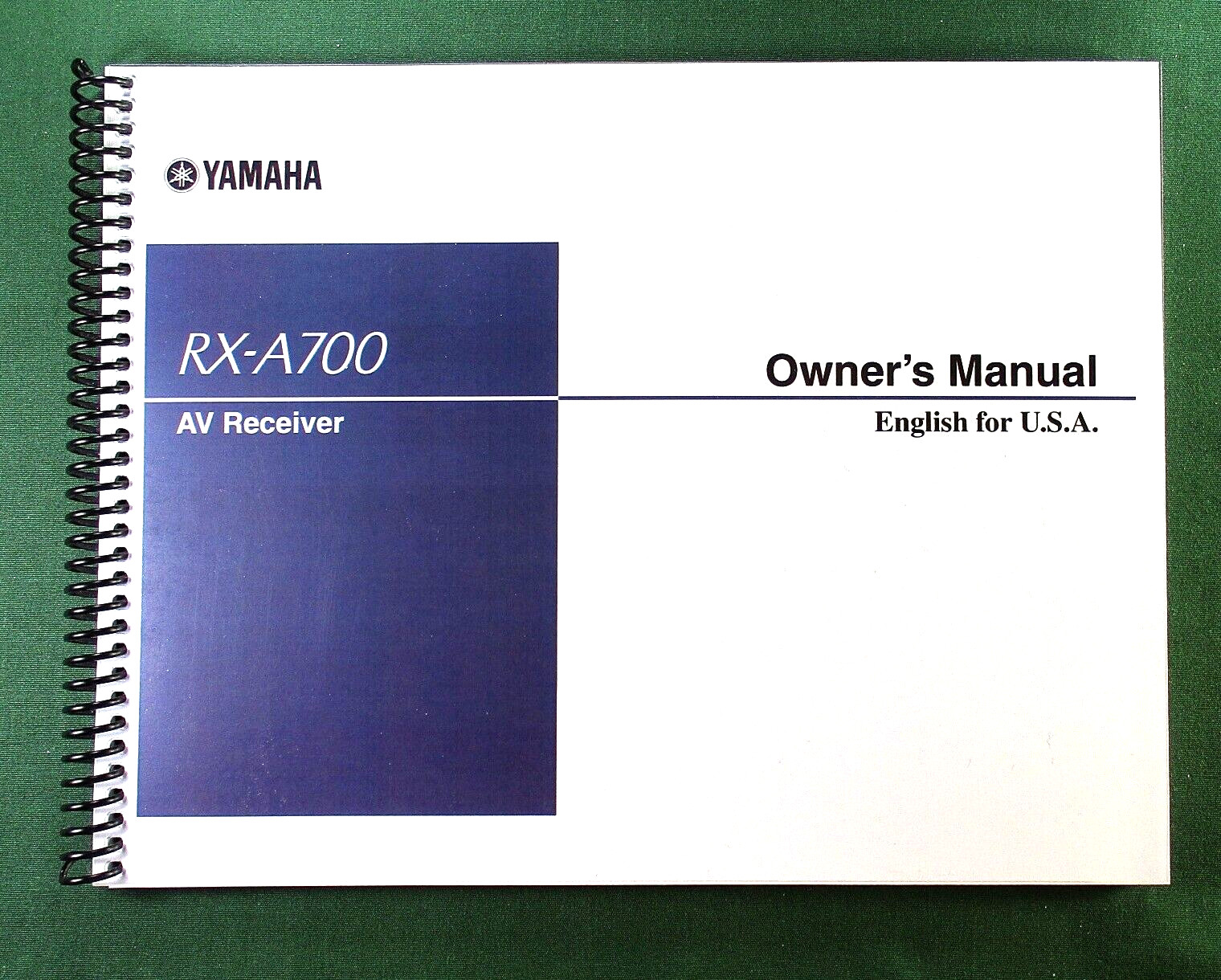 Yamaha RX-A700 Instruction Manual: Full Color 130 Pages & Protective Covers!