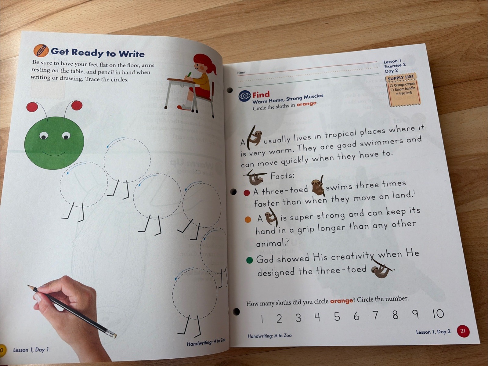 New Handwriting: A to Zoo Master Books Homeschool Curriculum Grades 1 and 2