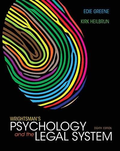 Wrightsman’s Psychology and – Hardcover, by Greene Edith; Heilbrun – Very Good