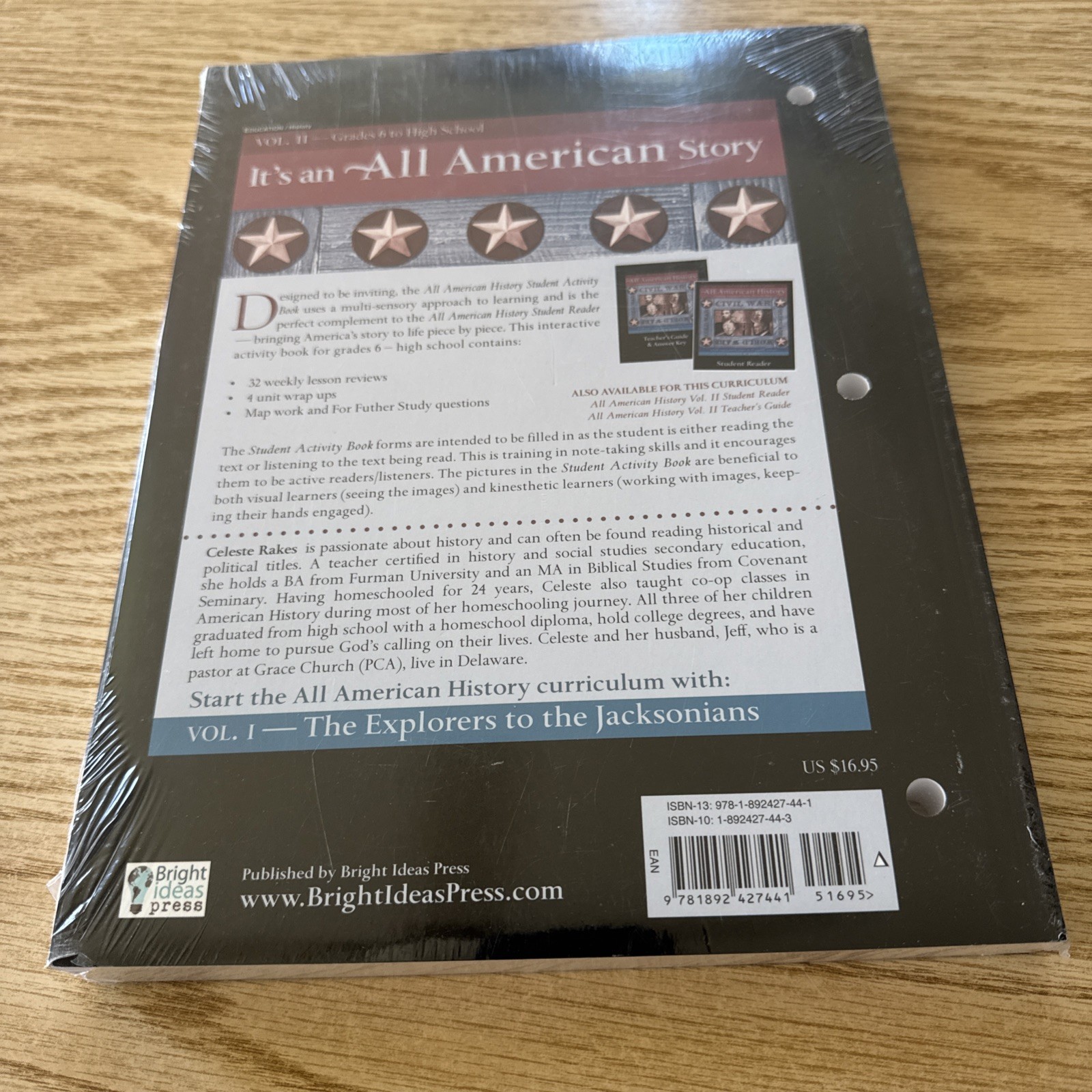 ALL AMERICAN HISTORY volumes 1 & 2 , student readers , Teachers Keys 1 & 2