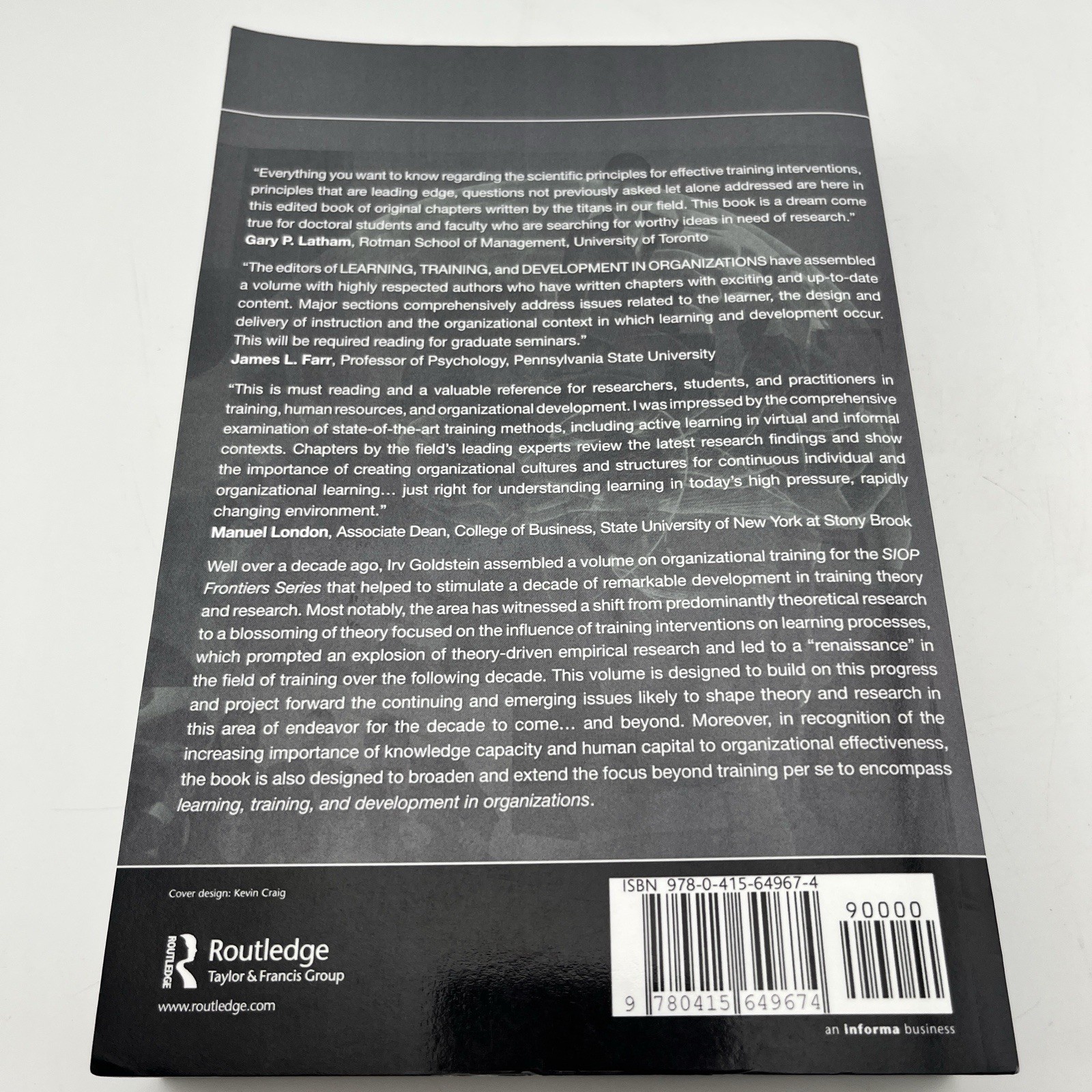 Learning, Training, and Development in Organizations (SIOP Organizational…