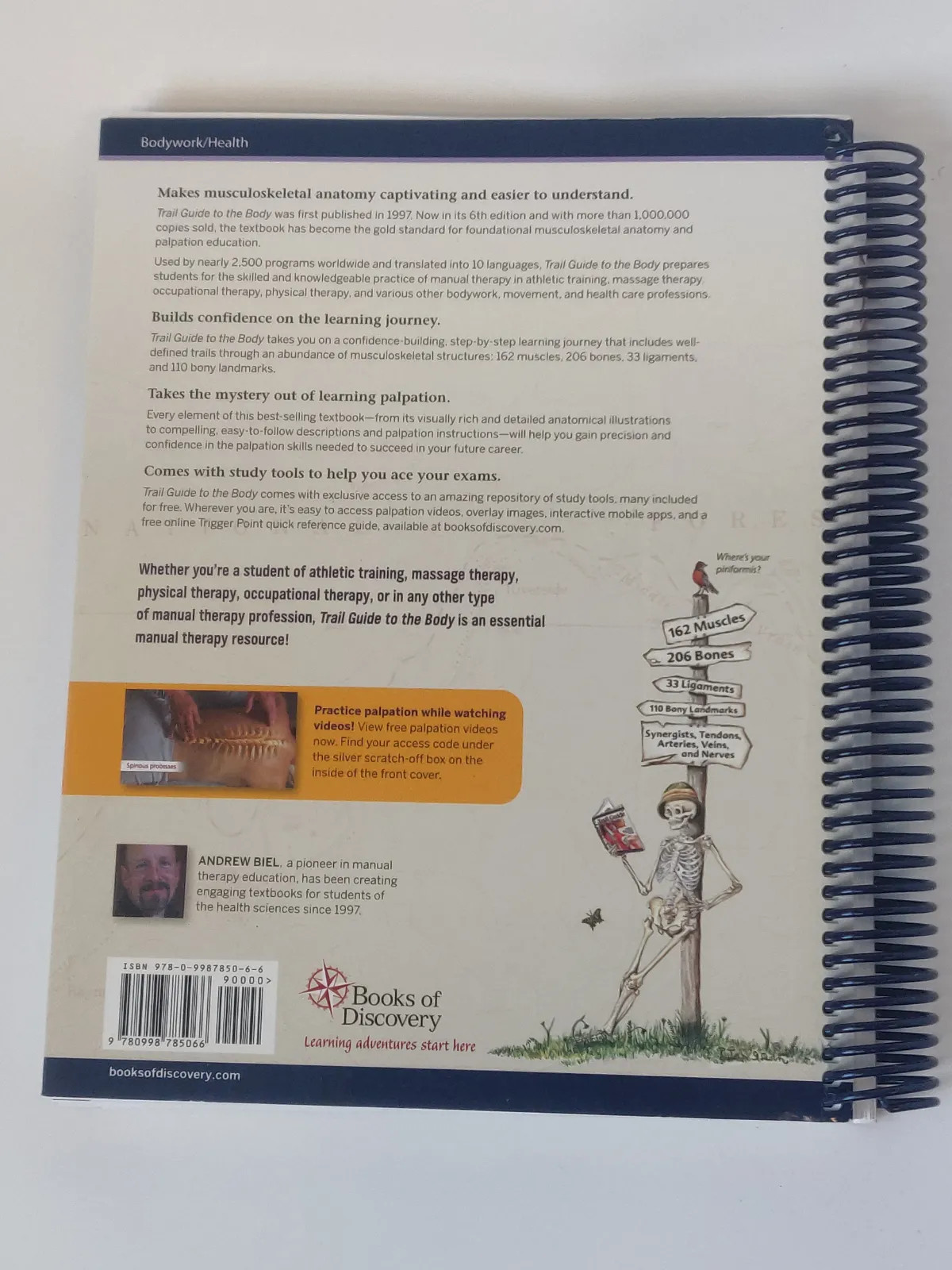 Books Of Discovery Trail Guide To The Body Spiral Bound Textbook White Sixth
