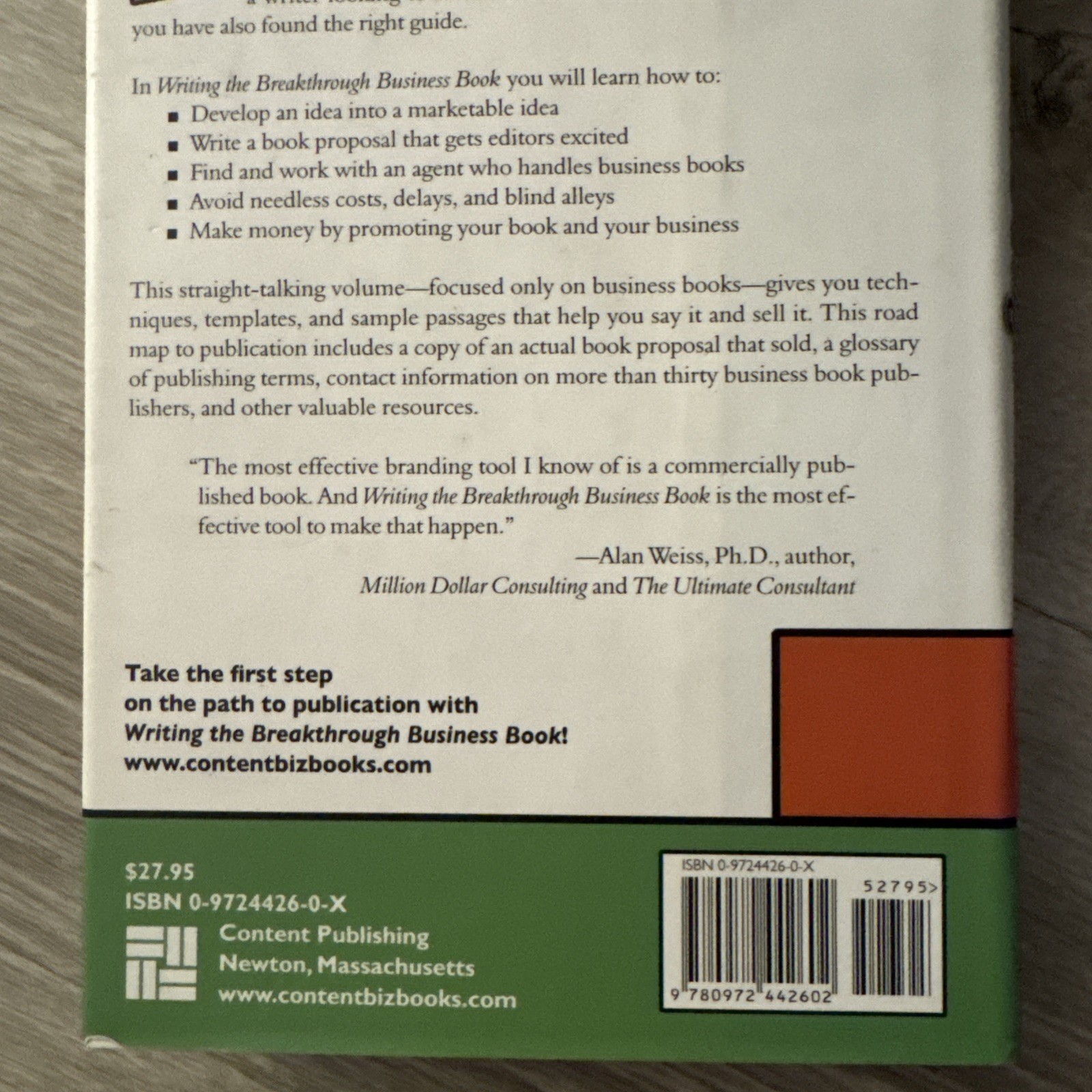 WRITING THE BREAKTHROUGH BUSINESS BOOK: THE ULTIMATE GUIDE By Tom Gorman *VG+*