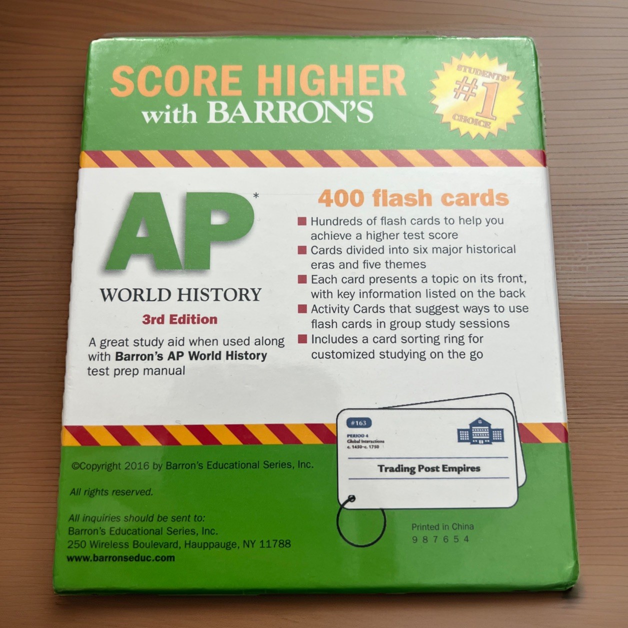 Barron’s Test Prep Ser.: AP World History Flash Cards by Kate Caporusso and…