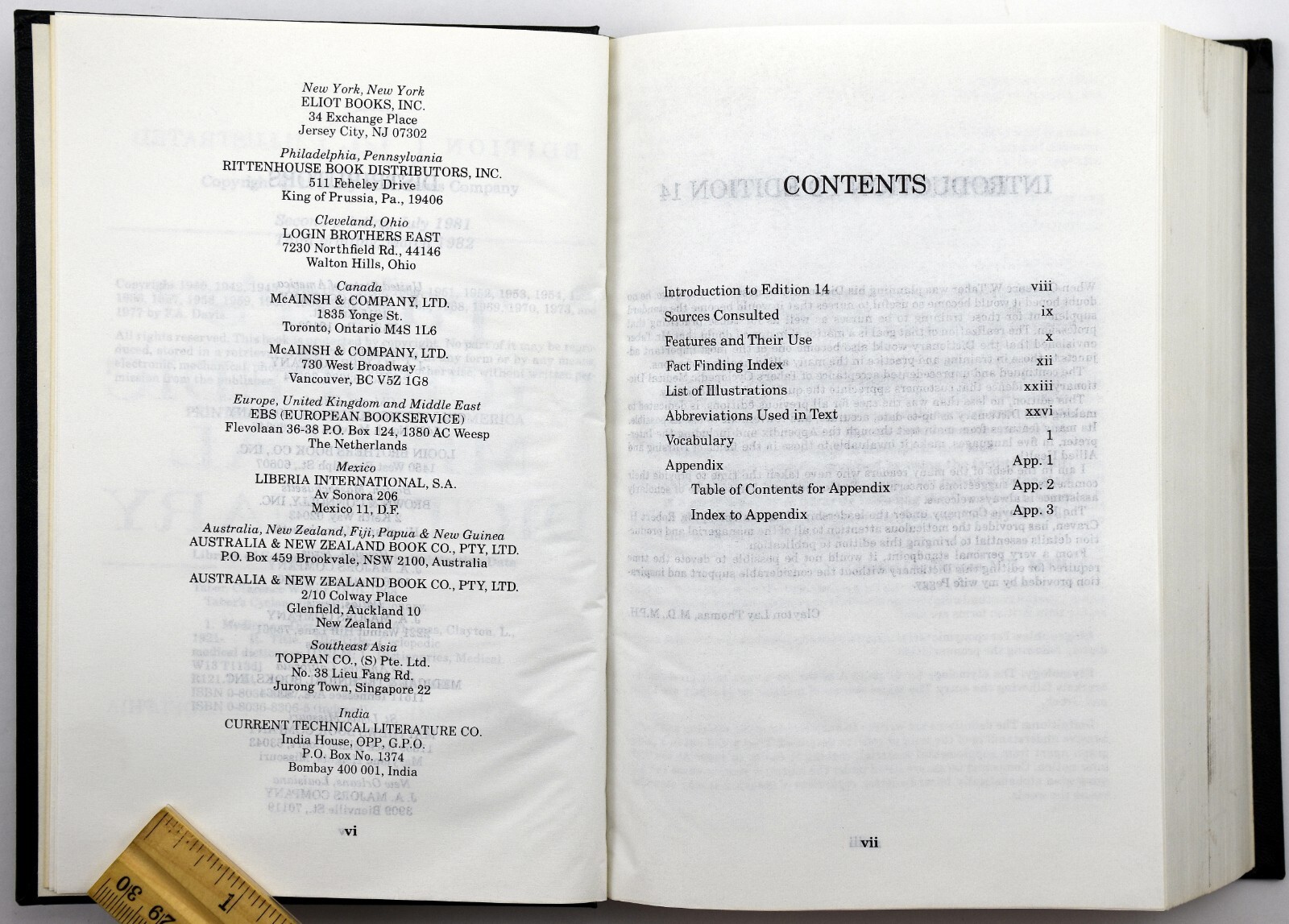 Taber’s Cyclopedic Medical Dictionary,14th Edition Illustrated Hardcover HC 1982