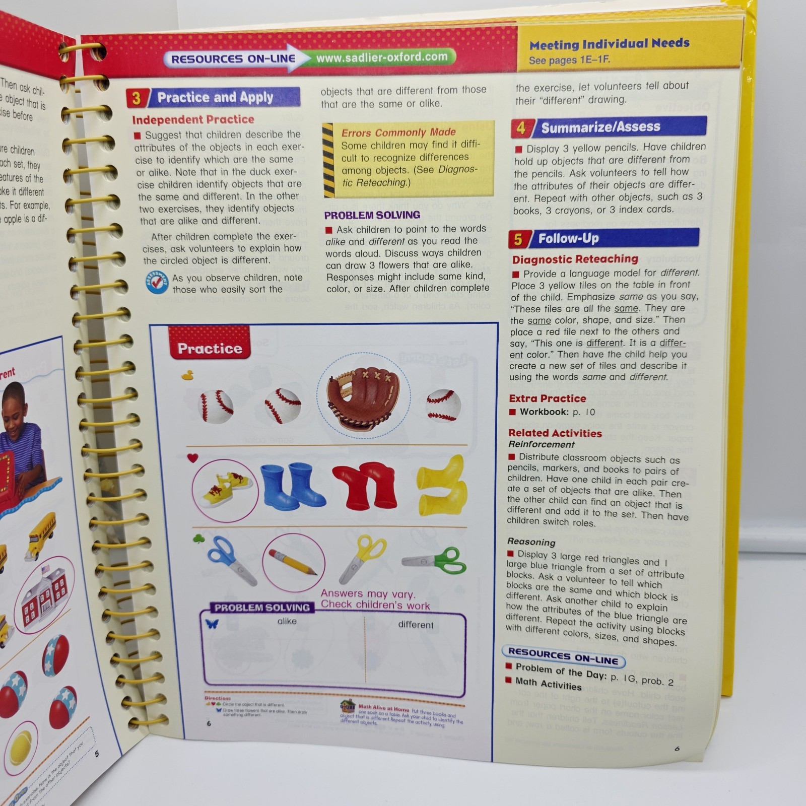 Progress in Mathematics Grade K Teachers Edition Sadlier Oxford Workbook