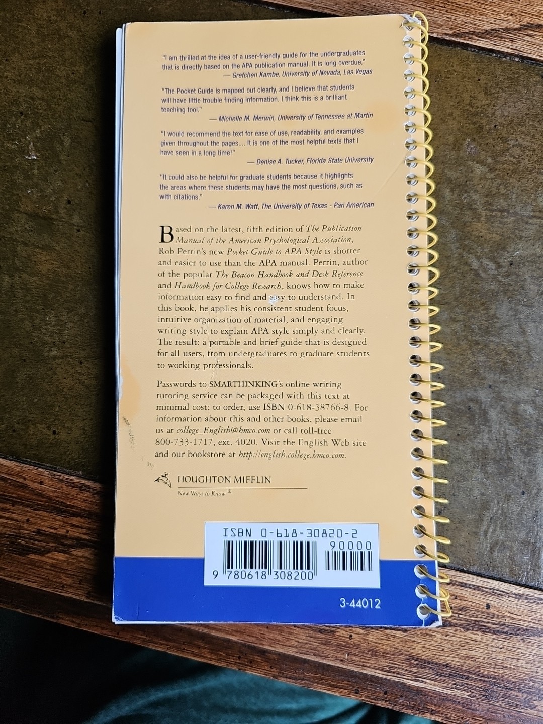 Pocket Guide to APA Style – Spiral-bound By Perrin, Robert – 2004