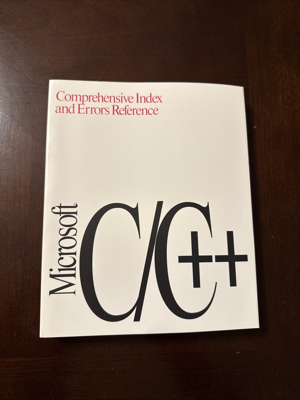Microsoft Visual C++ 1.0 Environment Tools + Runtime + Index Errors Manuals