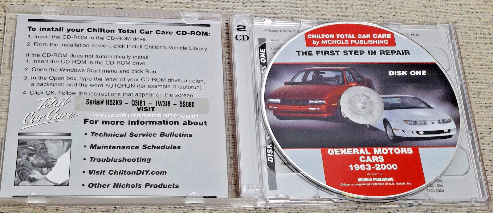 Chilton Total Car Care GM 1963-2000 Ver 1.0 Nichols Publishing 2 CD ROM