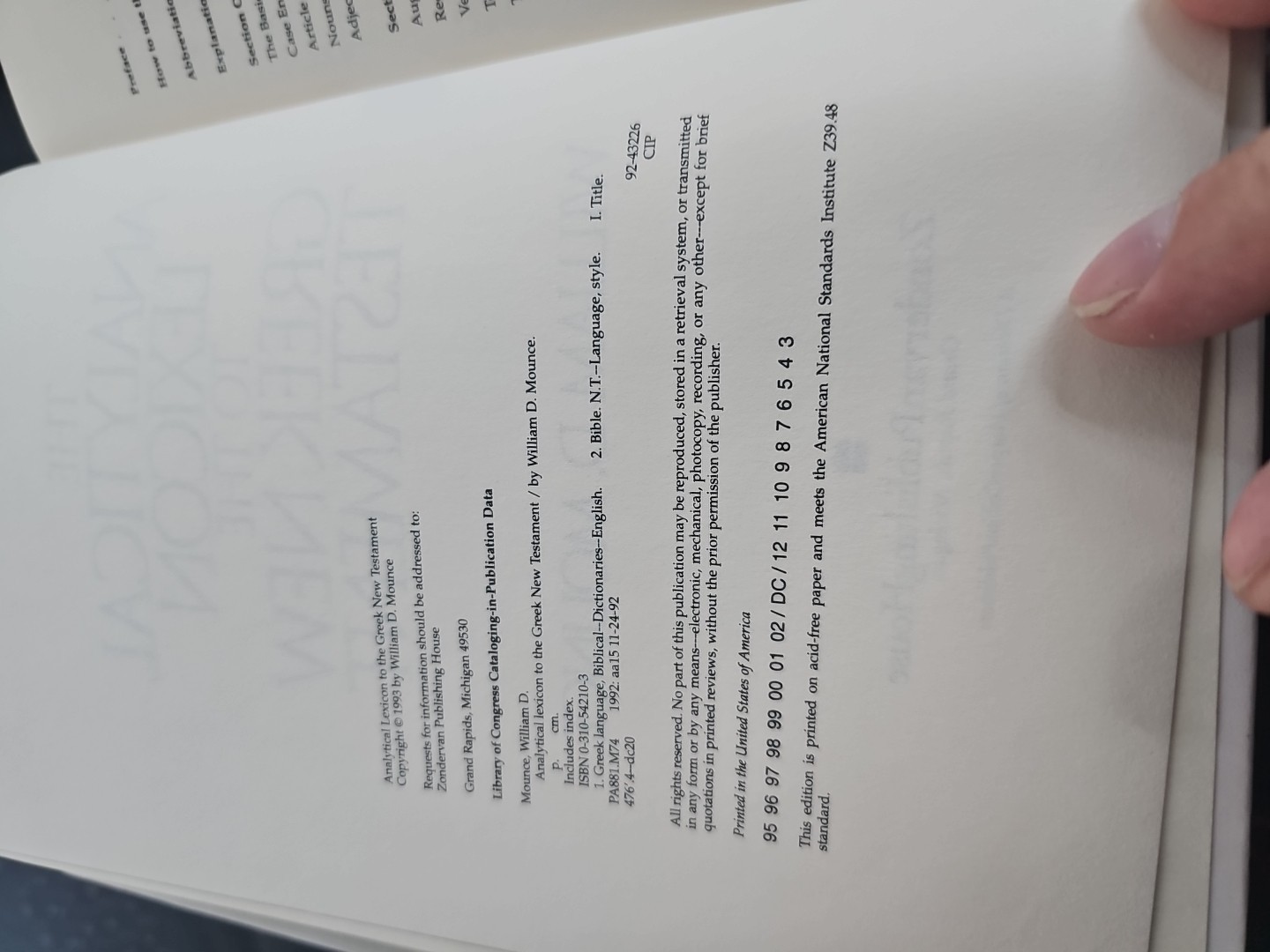 Zondervan Greek Référence Ser.: Analytical Lexicon to the Greek New Testament by