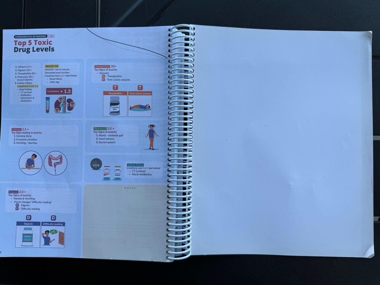 Simple Nursing Study Guide Volumes 1 and 2 Collection Good Used Spiral Bound