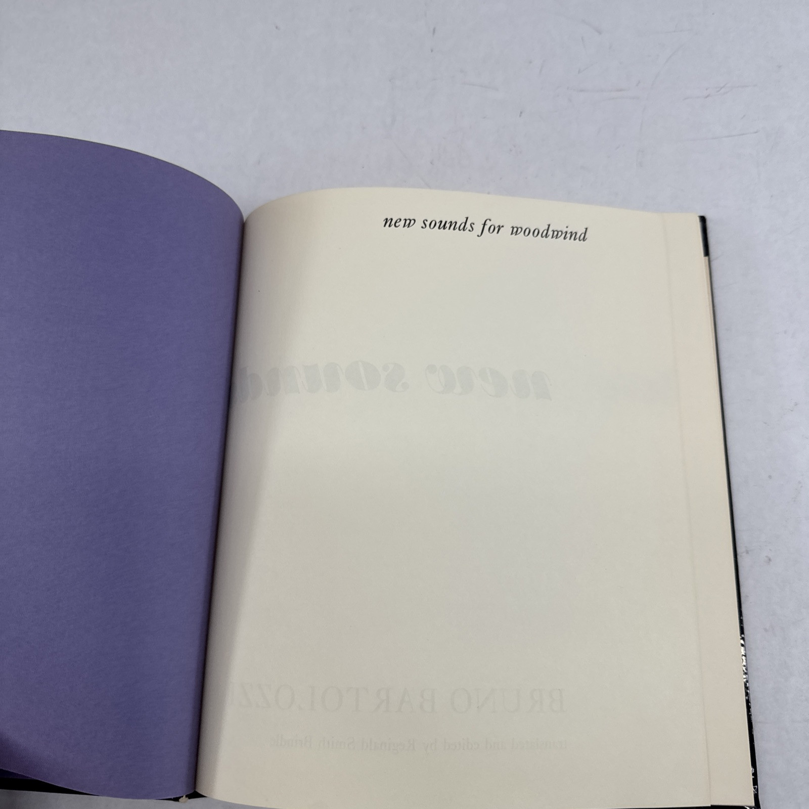 New Sounds For Woodwind, Bruno Bartolozzi, 1967