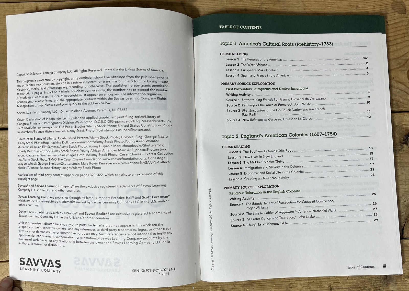 US History Interactive Primary Source and Reading Guide – Savvas Learning – 2022