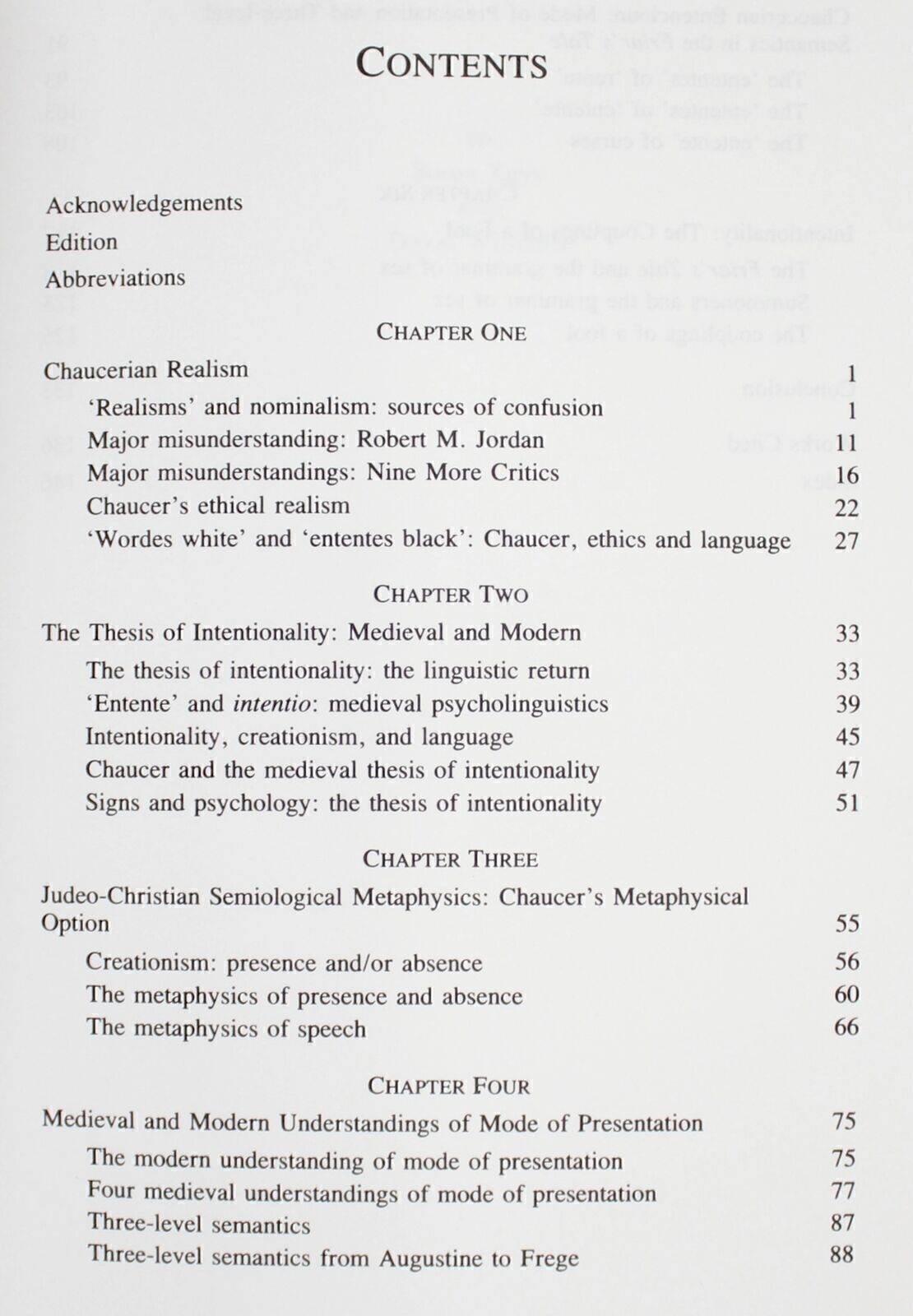 CHAUCER MEDIEVAL REALISM LITERATURE POETRY SEMIOLOGY METAPHYSICS REVIEW COPY 1ST