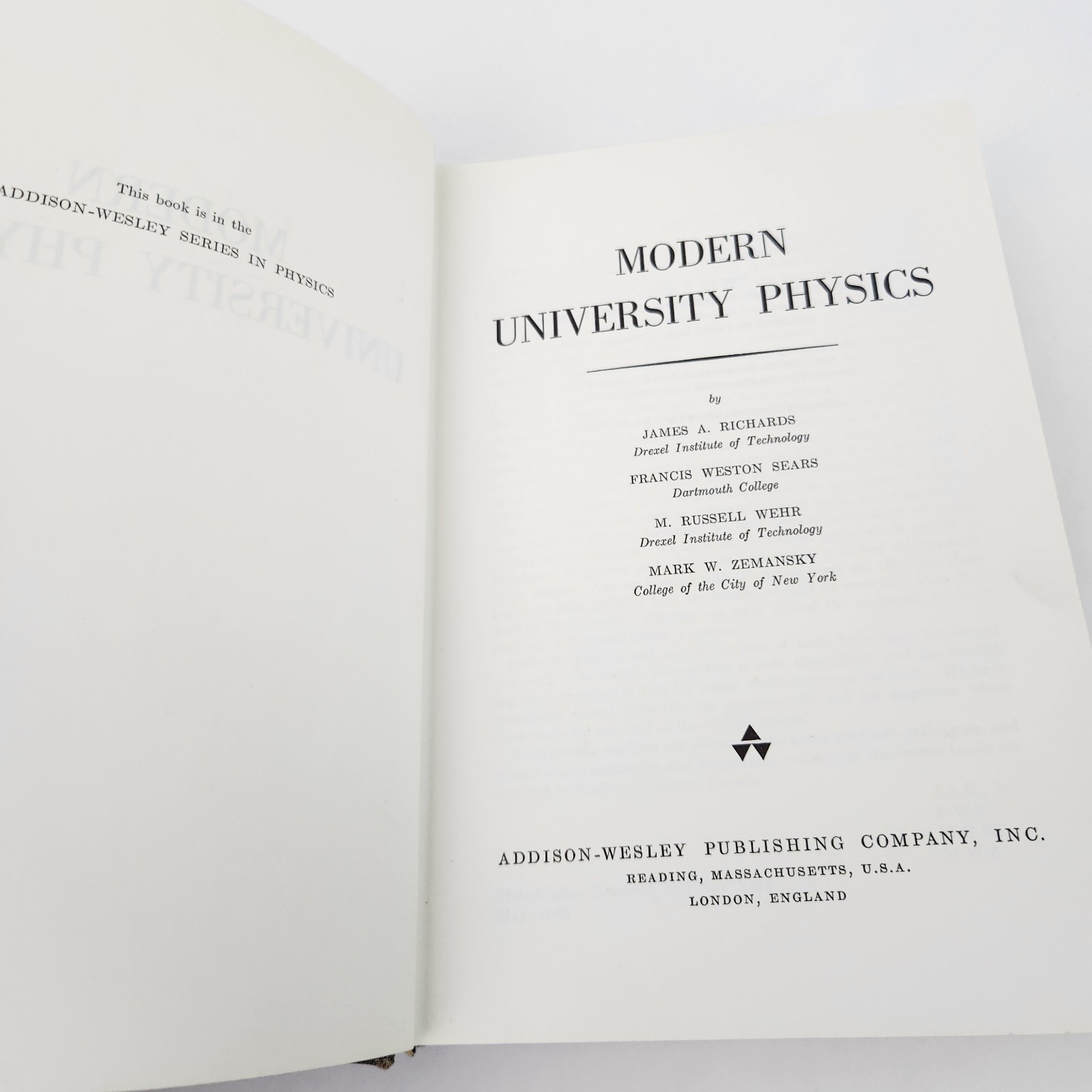 1960 Modern University Physics Addison-Wesley