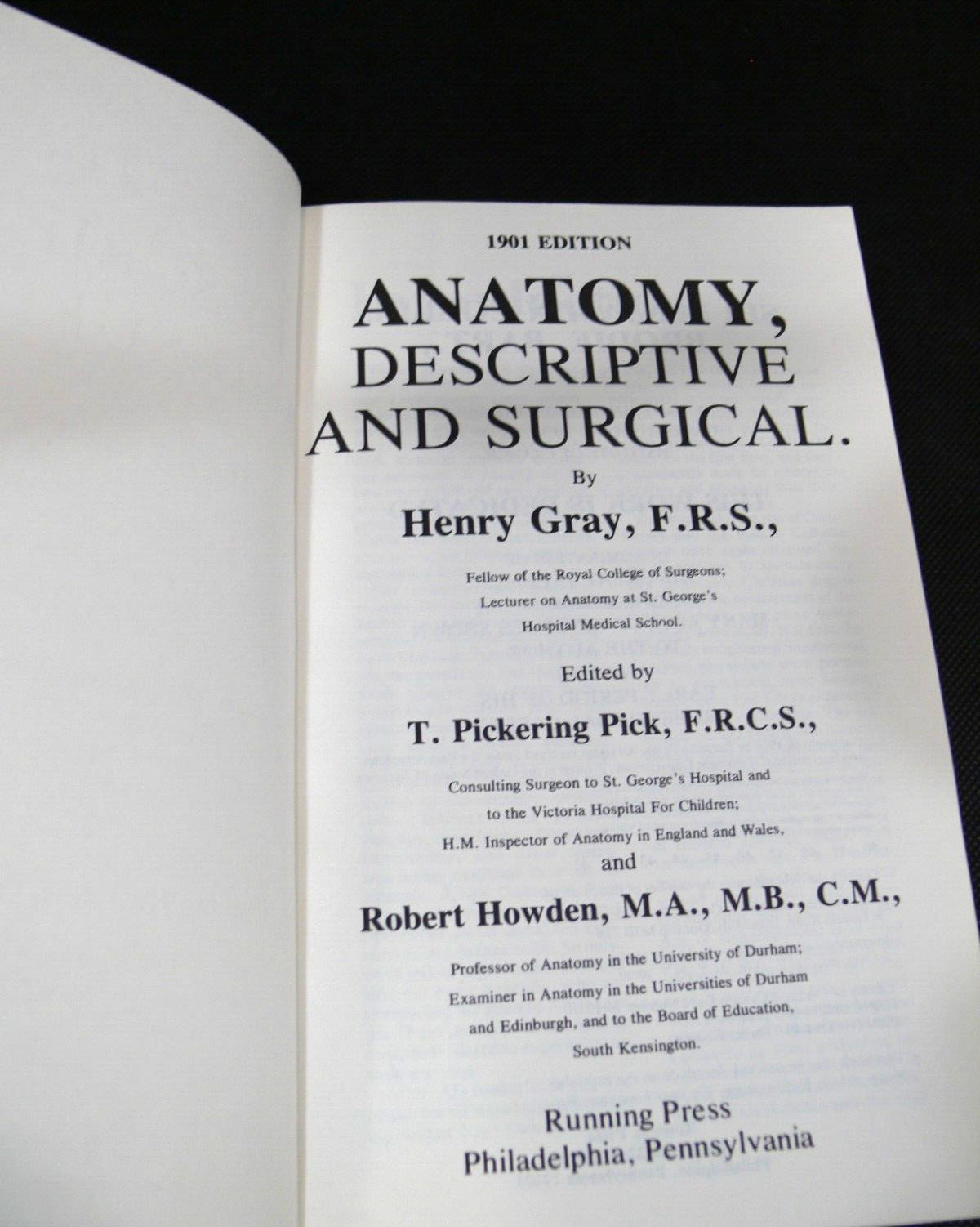 GRAY’S ANATOMY Soft Cover Book + Illustrations/Pickering/Howden-Running Press Rx