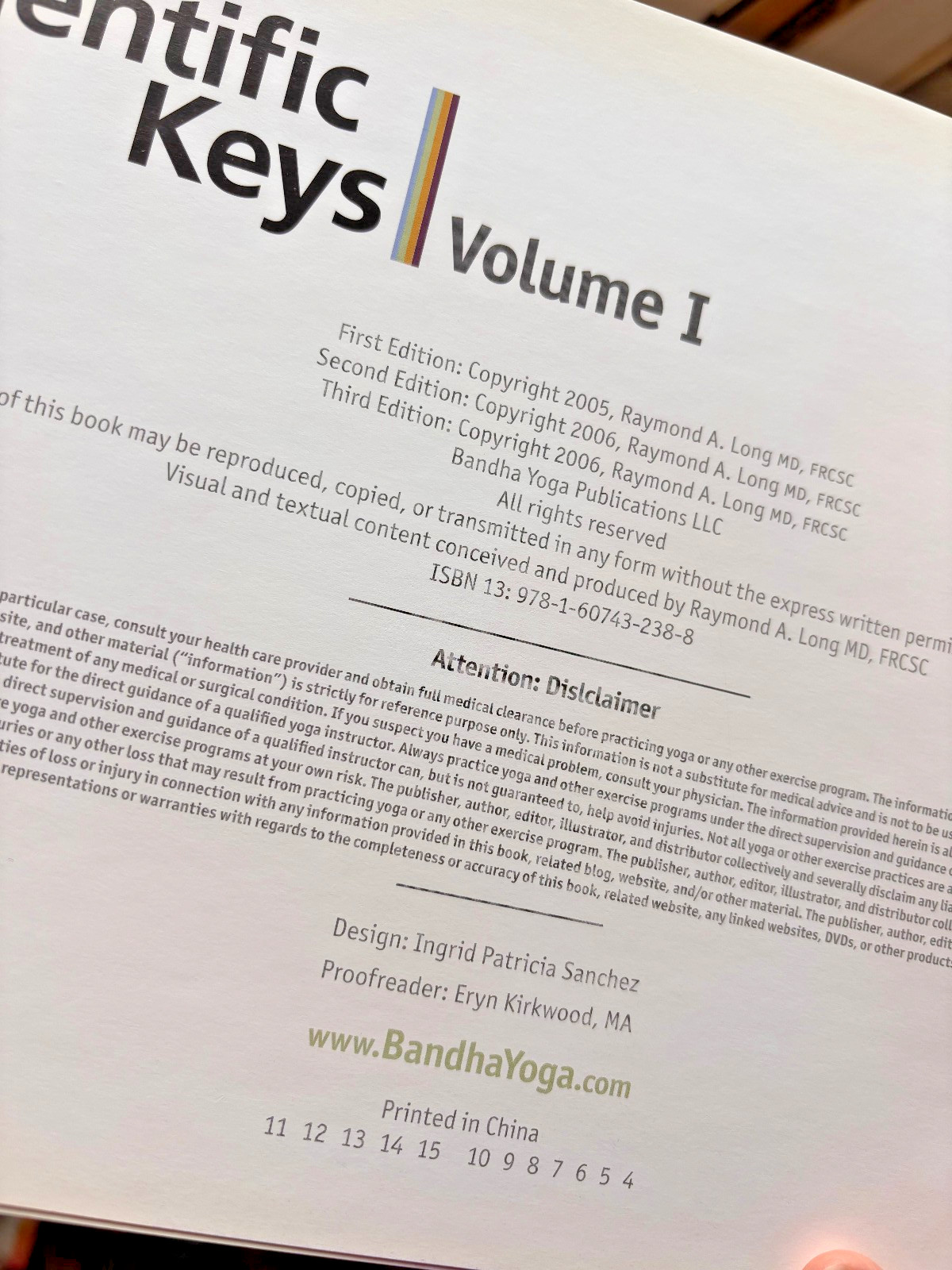 Key Muscles of Yoga Ray Long Vol 1 & 2 Scientific Keys Bandha Yoga Anatomy Set