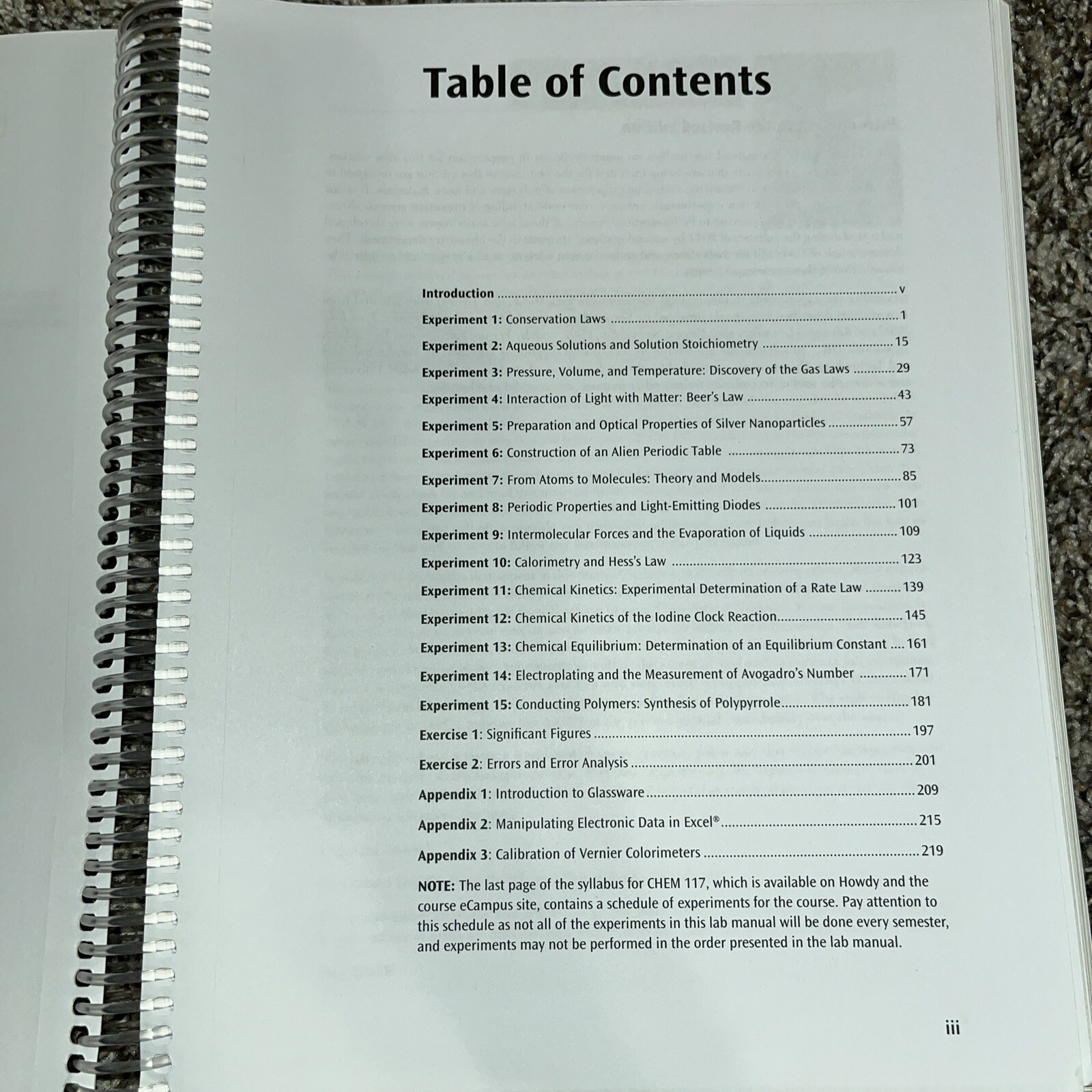 General Chemistry Of The Texas Environment Lab Manual 117
