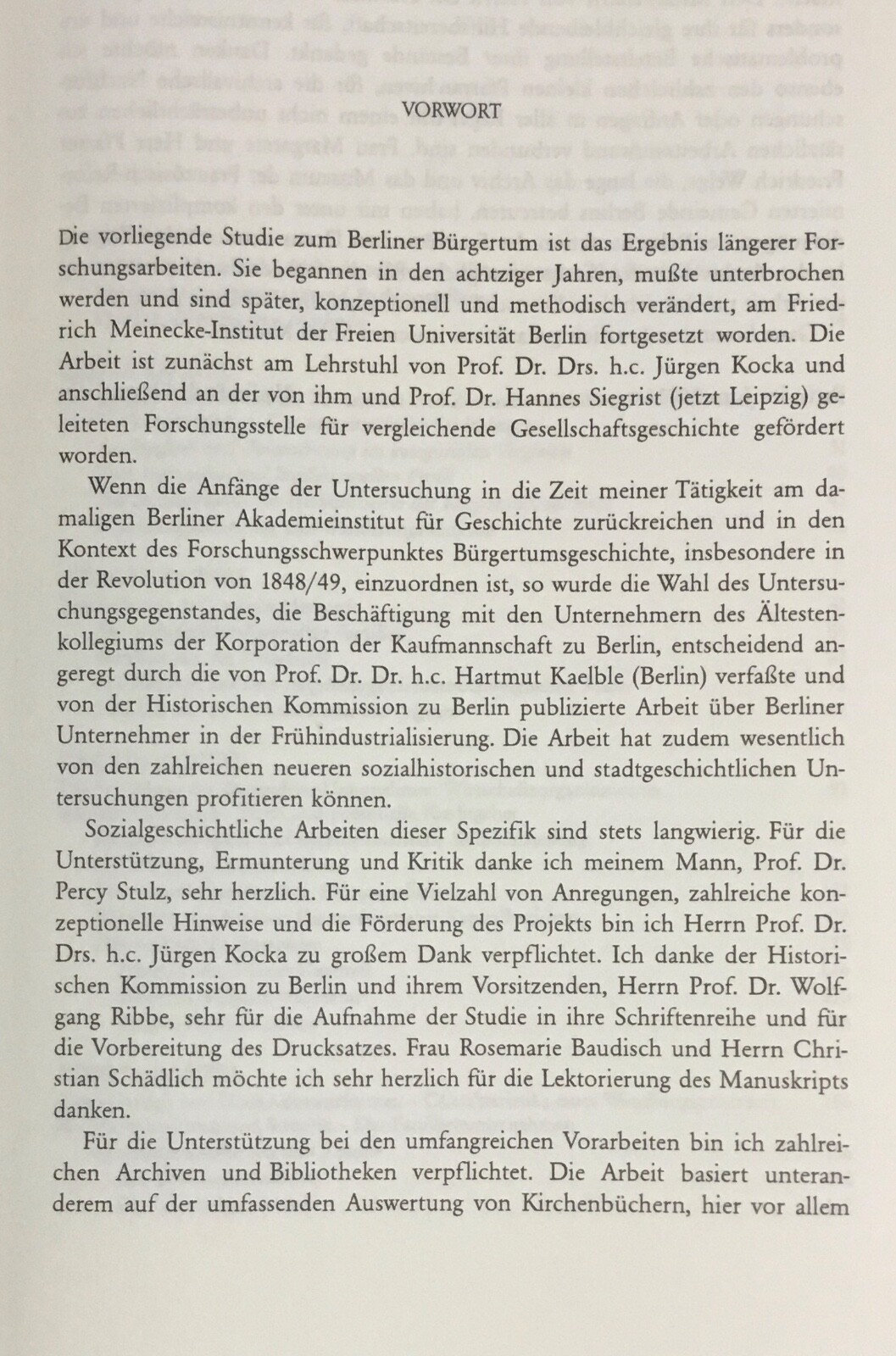 Berliner Bürgertum 18. & 19. Jahrhundert German 2002 Hardcover Good Cond.