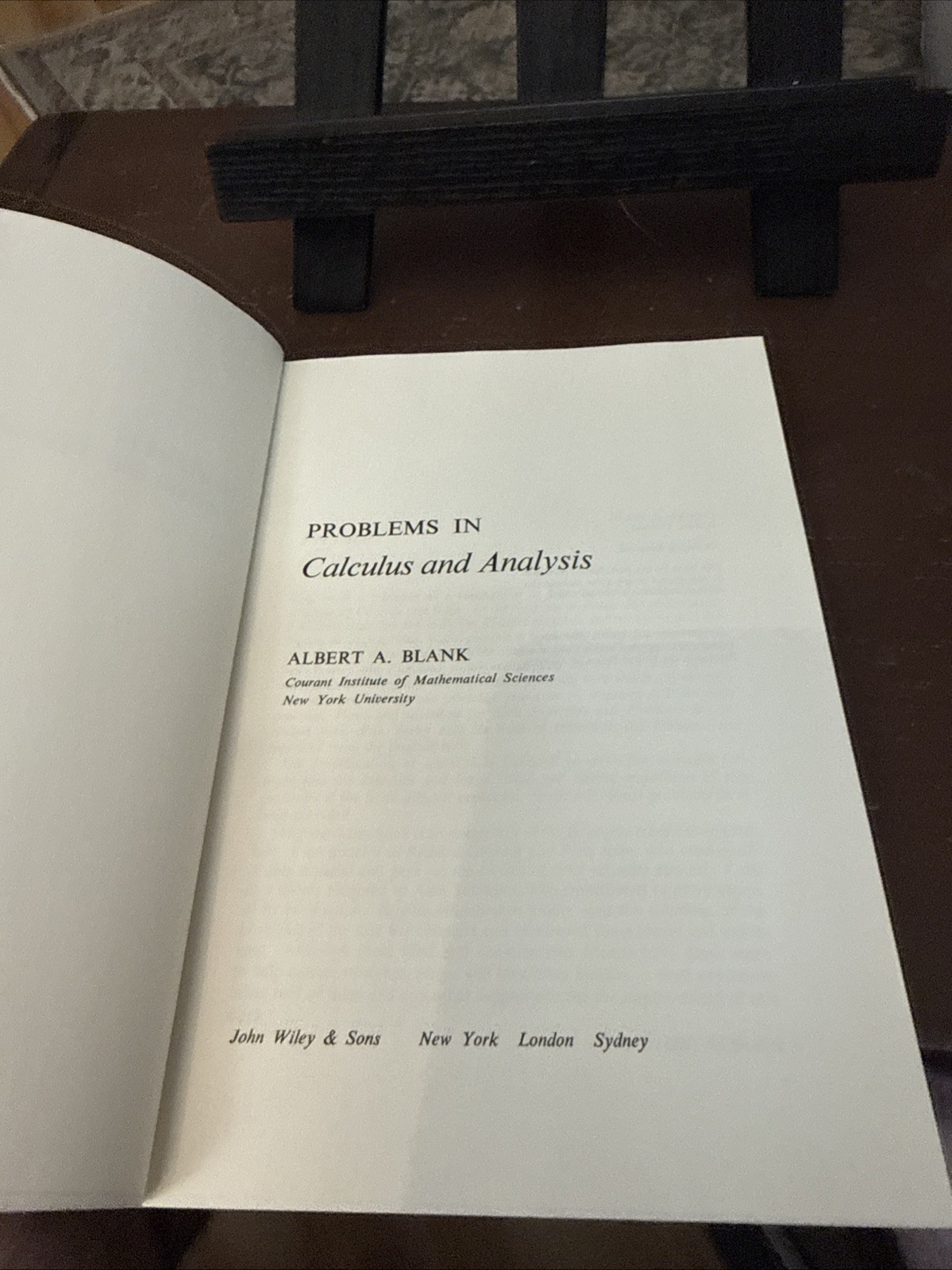 Problems in Calculus and Analysis by Albert A. Blank PB