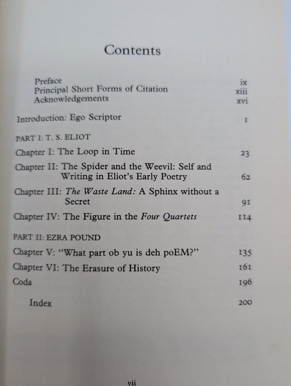 The Poetics of Impersonality: TS Eliot-Ezra Pound by Maud Ellmann 1987 1st Ed