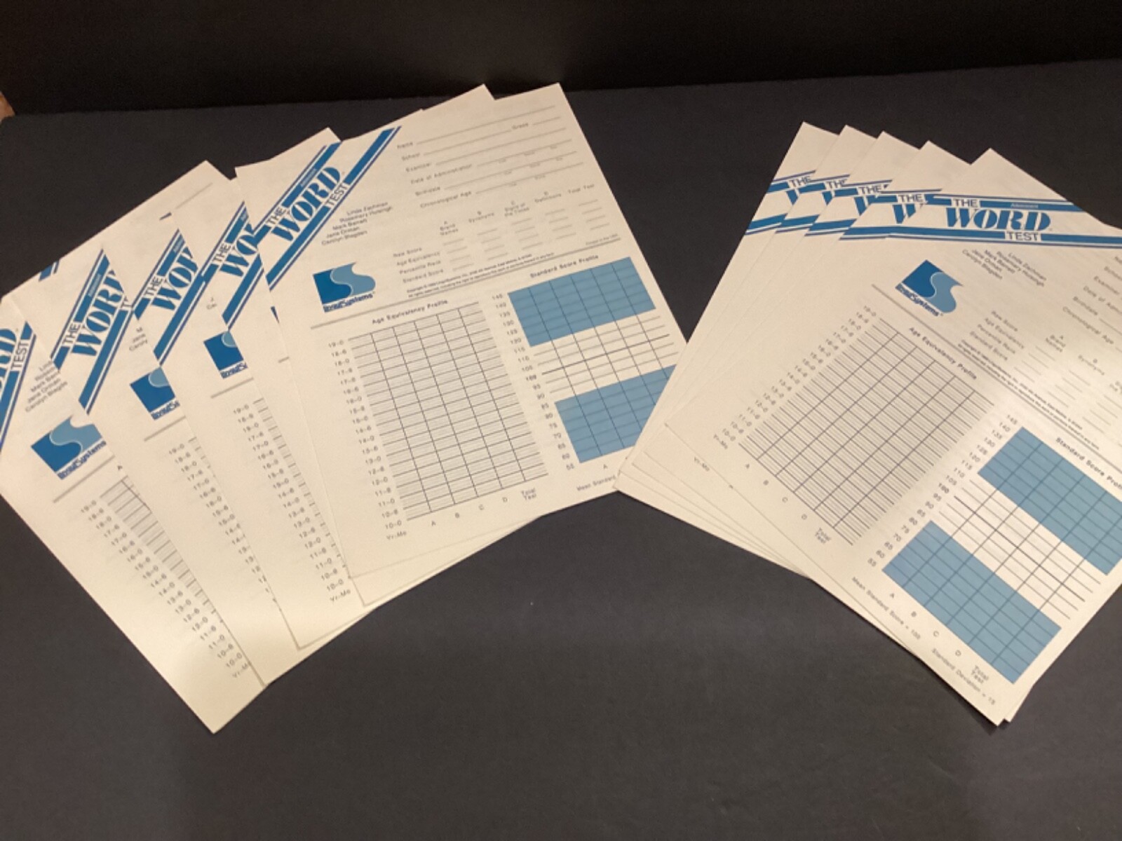Response Forms – The Word Test Adolescent