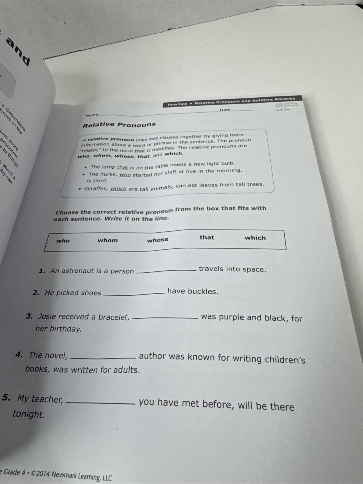 Newmark Learning Grade 4 Common Core Practice Language Book, Multiple Authors,