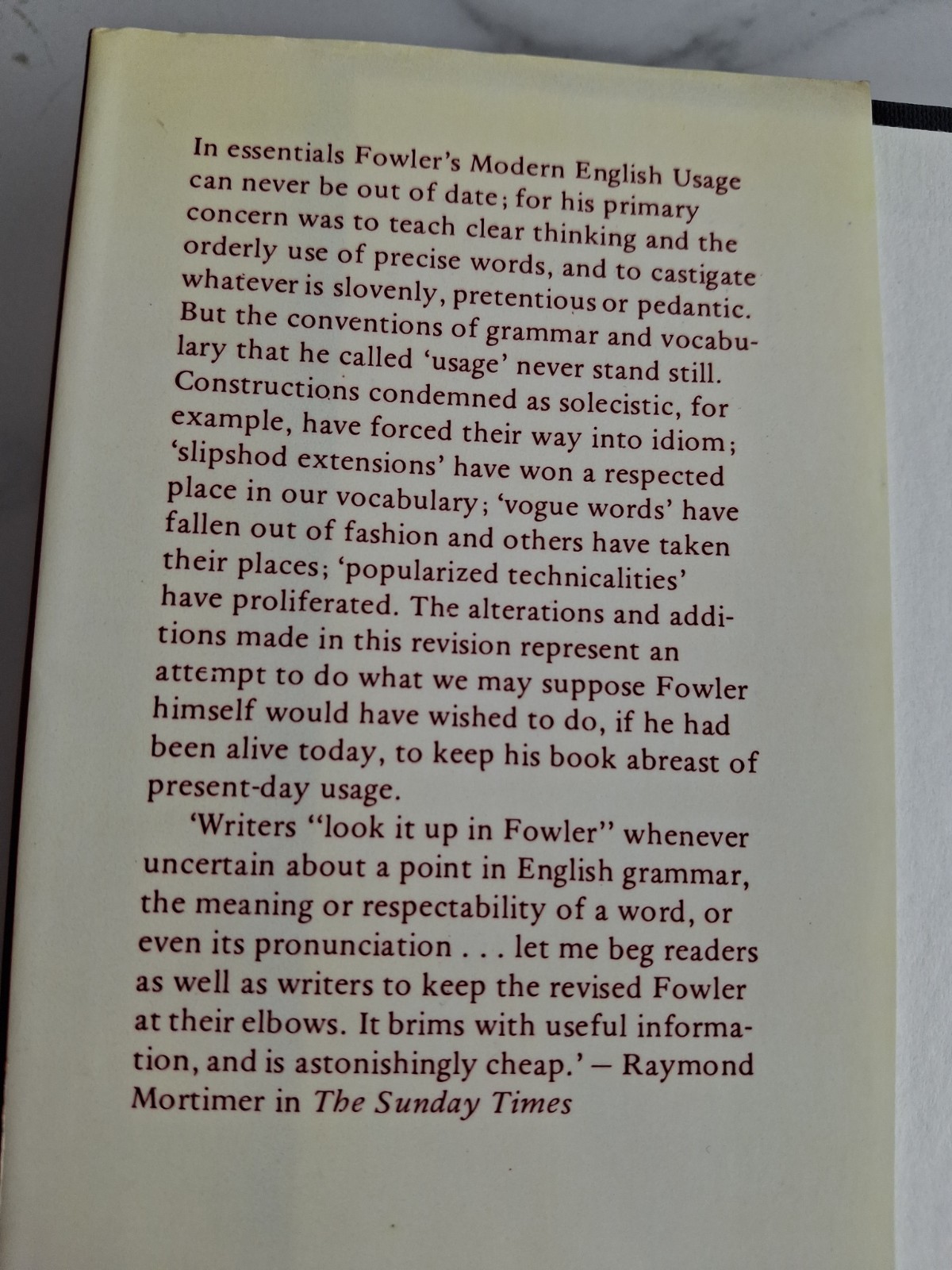 Fowler’sModern English Usage second edition bu HW Fowler K750