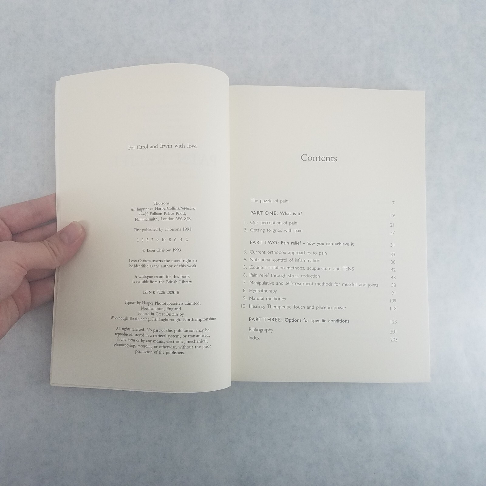 Book of Pain Relief: A Comprehensive Self-Help Guide – softcover by Leon Chaitow
