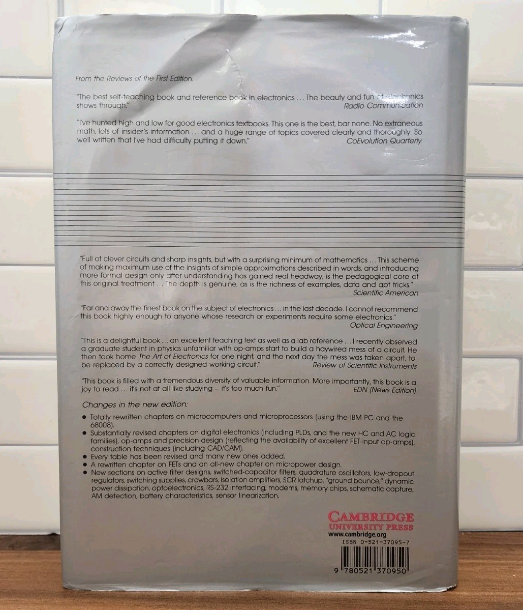 The Art of Electronics Paul Horowitz & Winfield Hill Second Ed (1989, Hardcover)