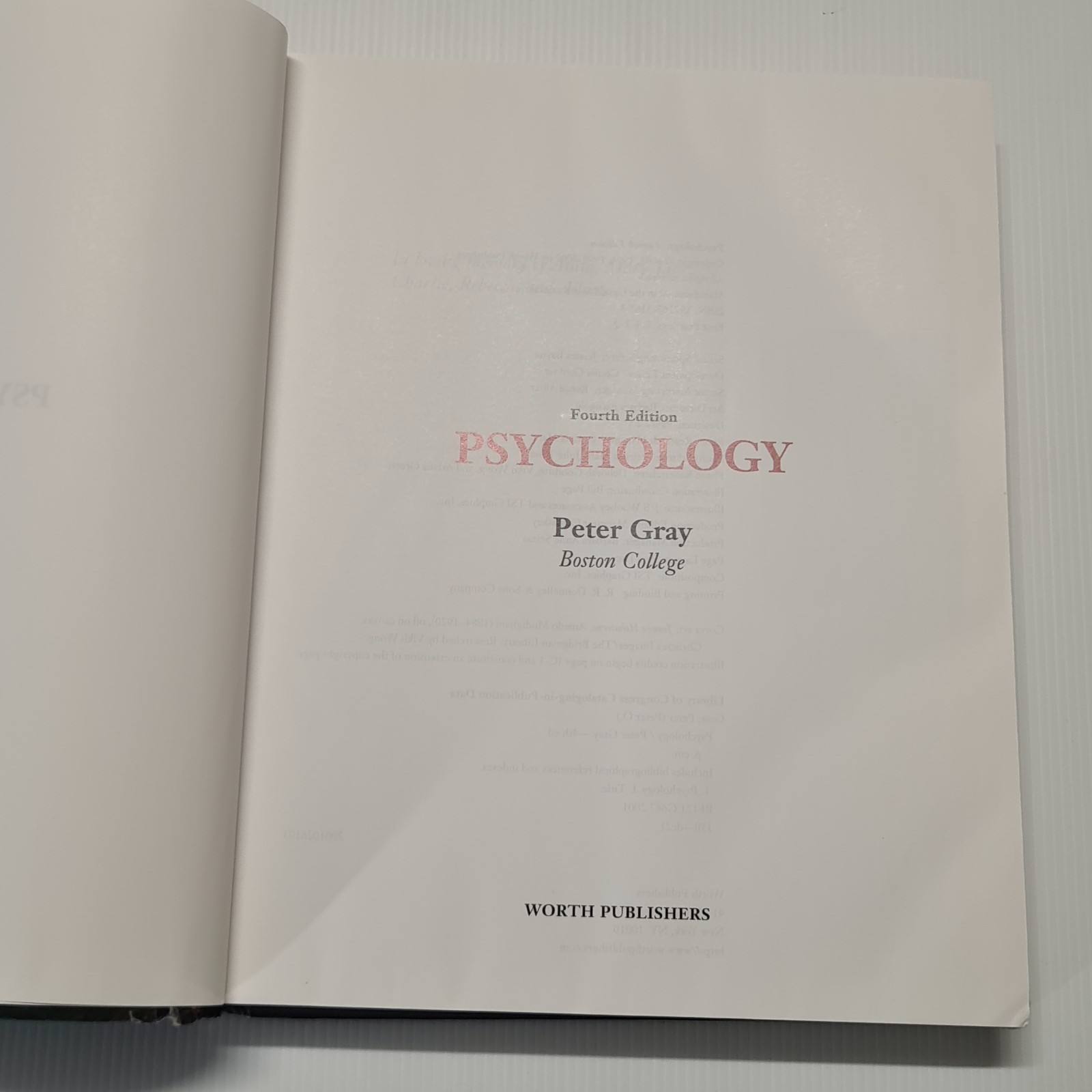 Psychology 4th Edition Peter Gray Textbook Worth Publishers Uni Study Learning